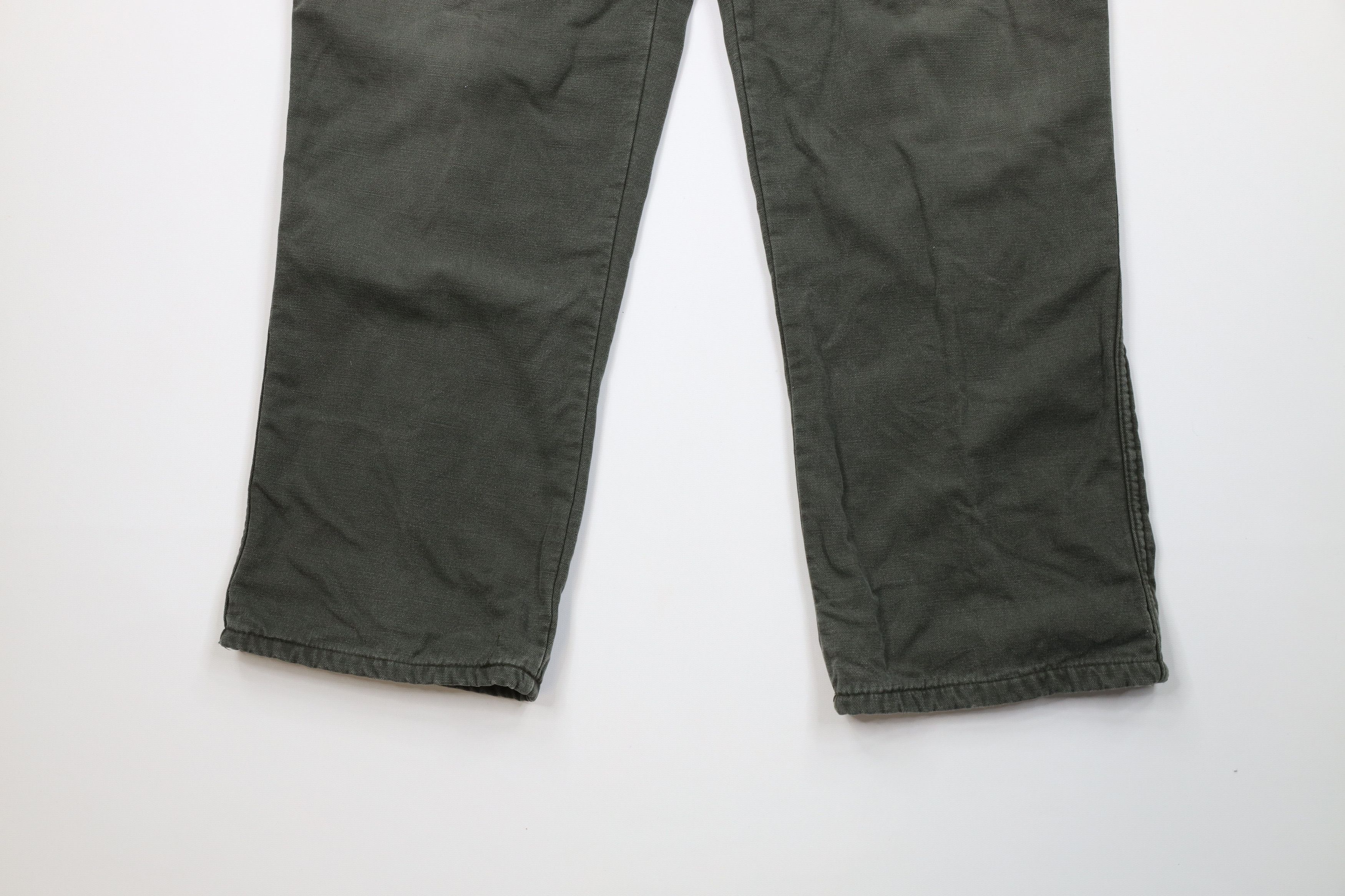 L.L. Bean Vtg 90s LL Bean Lined Canvas Wide Leg Pants Green USA Size US 36 / EU 52 - 5 Thumbnail