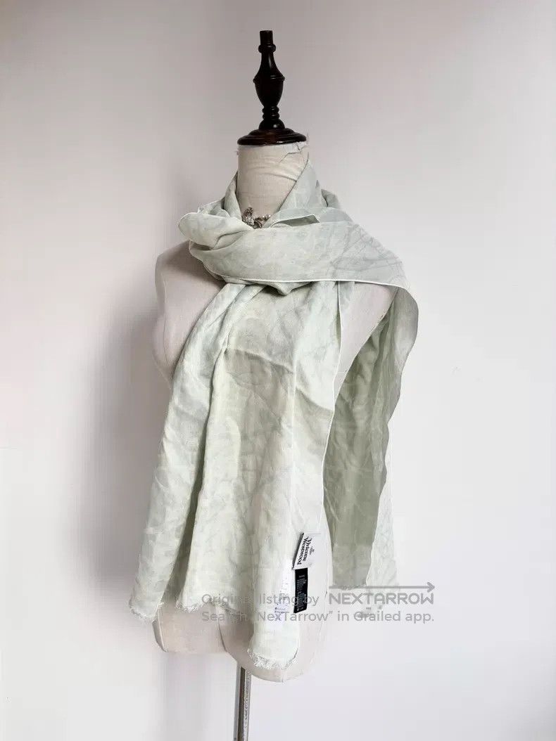 Vivienne Westwood Vivienne Westwood Mint Green Embroidered Saturn Scarf Size ONE SIZE - 3 Thumbnail