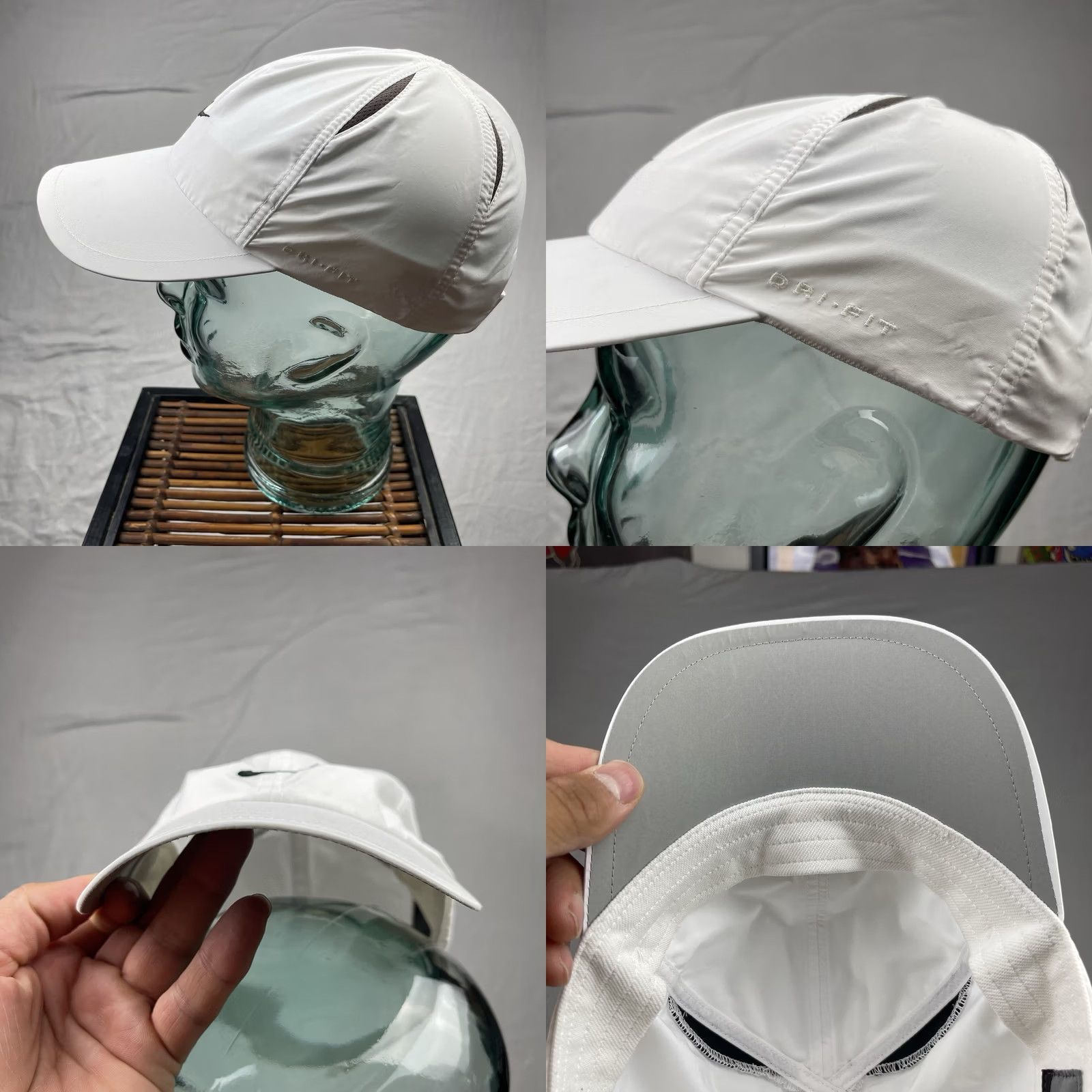 Nike Vintage Nike Hat Cap Mens Adjustable Featherlight Dri Fit Running White Cap Baseball Nike Dusty? Size ONE SIZE - 8 Thumbnail