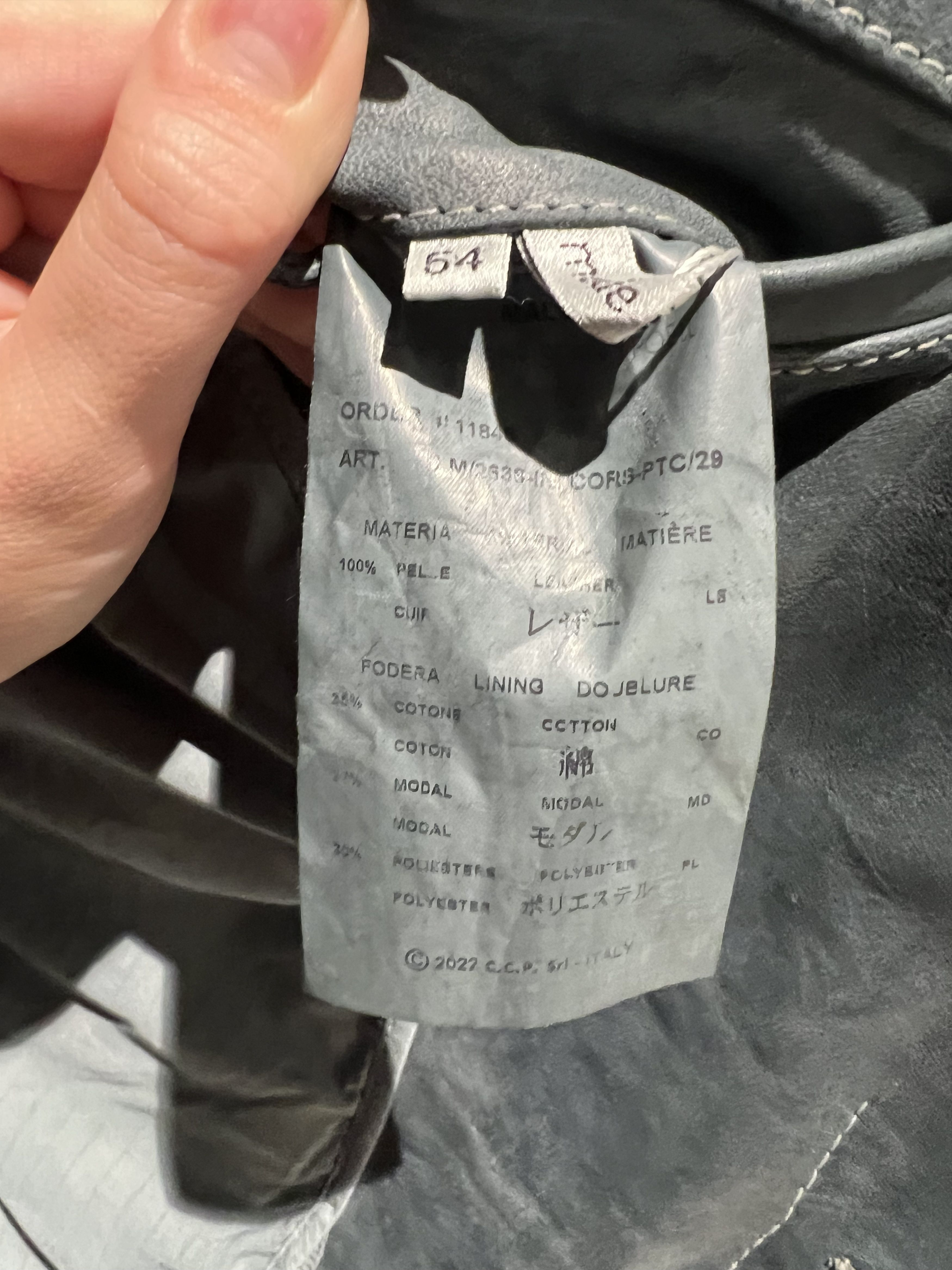 Carol Christian Poell Blue LM/2638-IN CORS-PNC/23 Leather Coat Size US L / EU 52-54 / 3 - 12 Thumbnail
