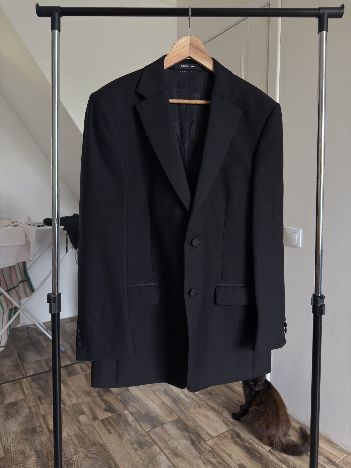 Balmain PIERRE BALMAIN Mens Blazer Jacket Black Size M Chest 40 in Size 40R - 2 Thumbnail