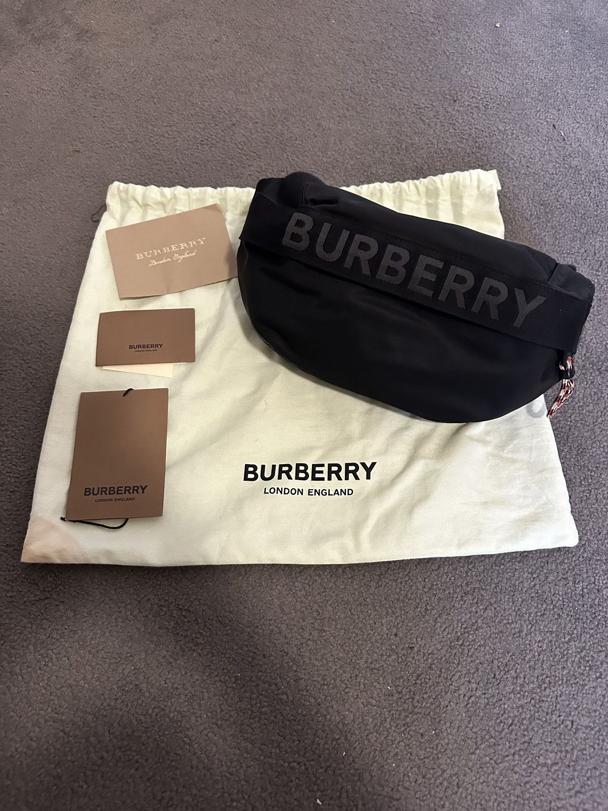 image of Burberry Sonny Belt Bag In Black, Men's