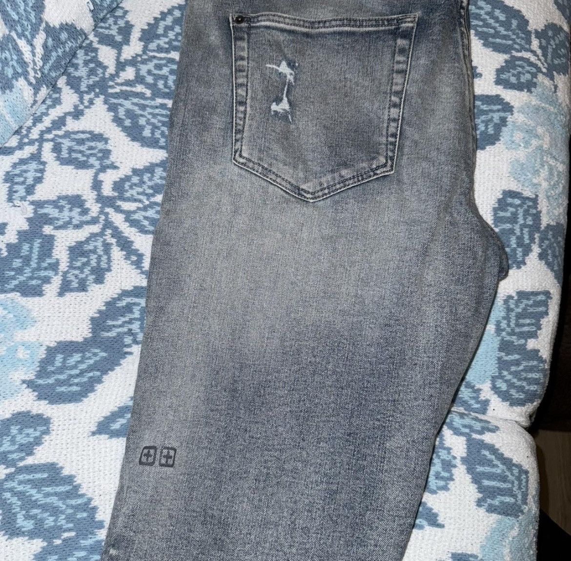 MARBLE MX1 JEAN Clay Indigo Straight-Fit Jeans Size 36
