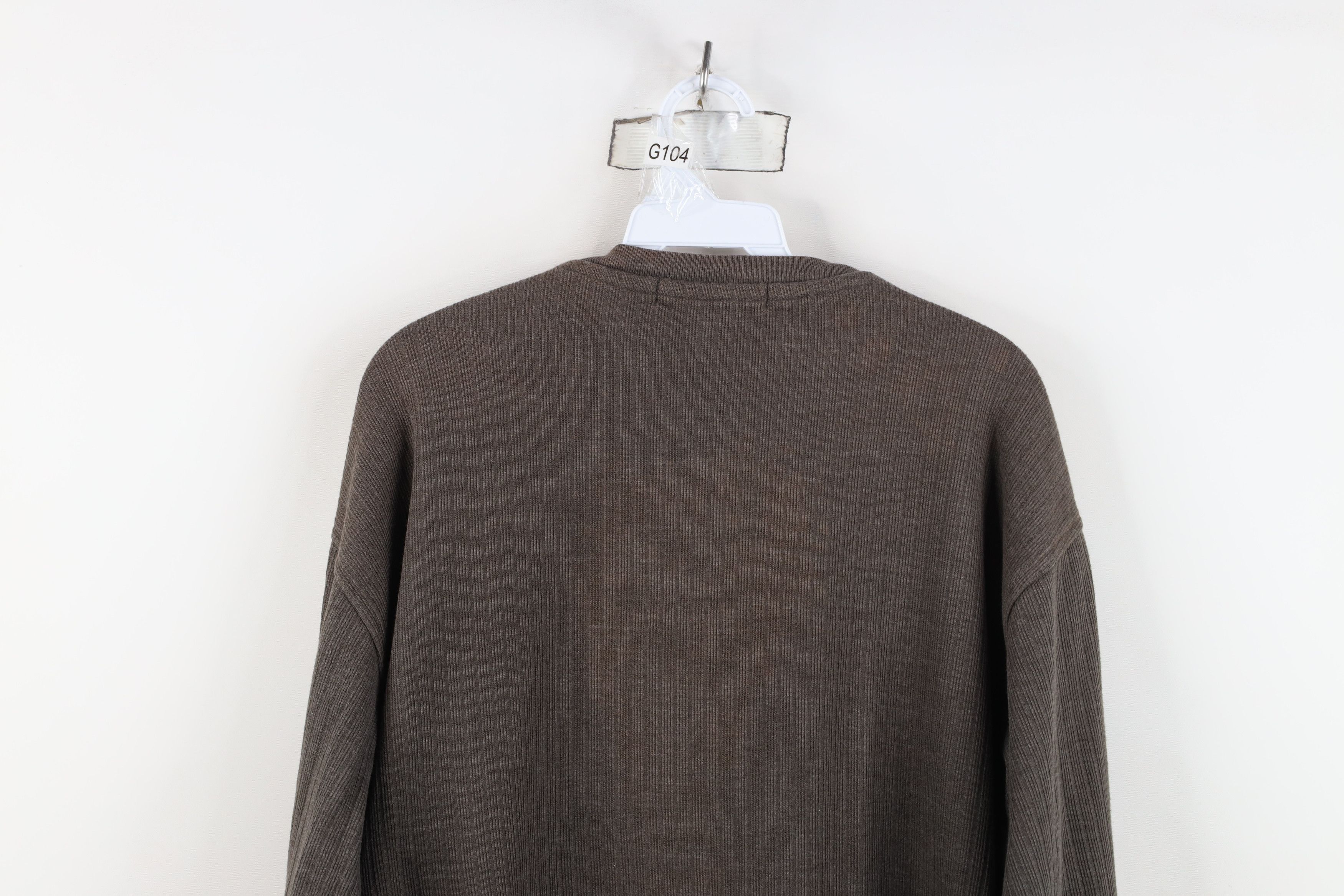 Vintage Vintage 90s Streetwear Knit Long Sleeve Henley T-Shirt Size US L / EU 52-54 / 3 - 10 Thumbnail