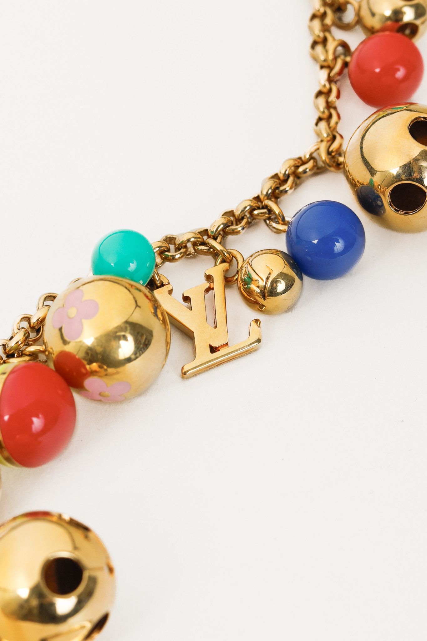 Louis Vuitton Louis Vuitton Grelot Gold-Tone Spherical-Charm Key Chain Size ONE SIZE - 4 Thumbnail