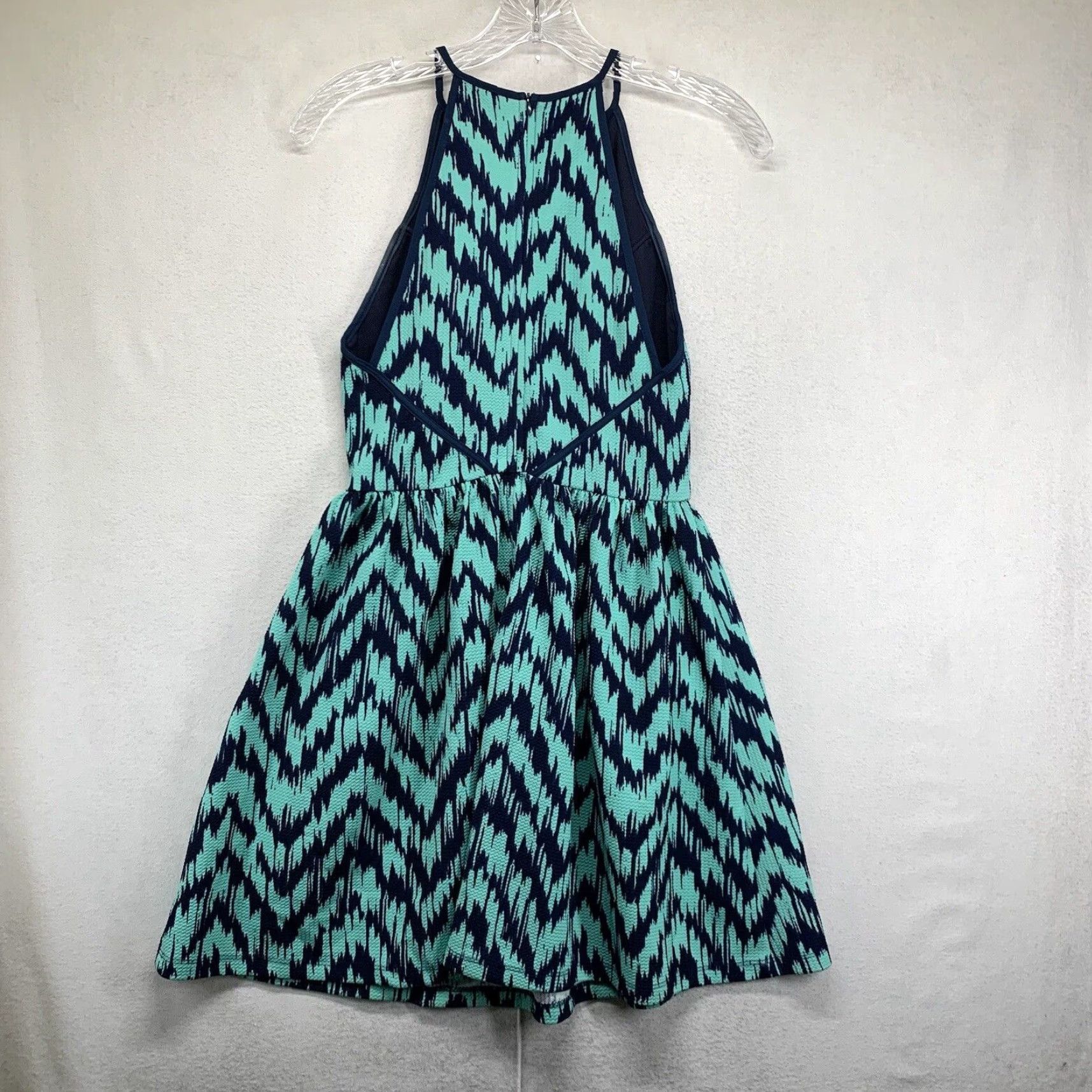 Vintage Design Lab Lord & Taylor Women's Medium Blue Teal Halter Dress Size M / US 6-8 / IT 42-44 - 2 Thumbnail