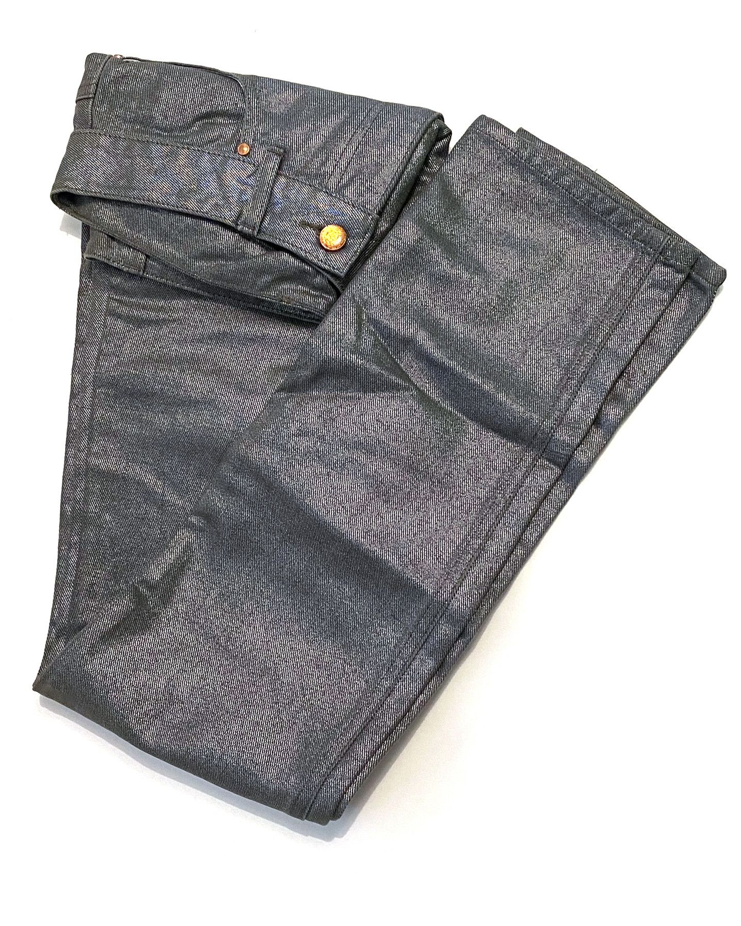 Alexander McQueen MCQ Alexander McQueen Silver Metallic Jeans Size 29" - 3 Thumbnail