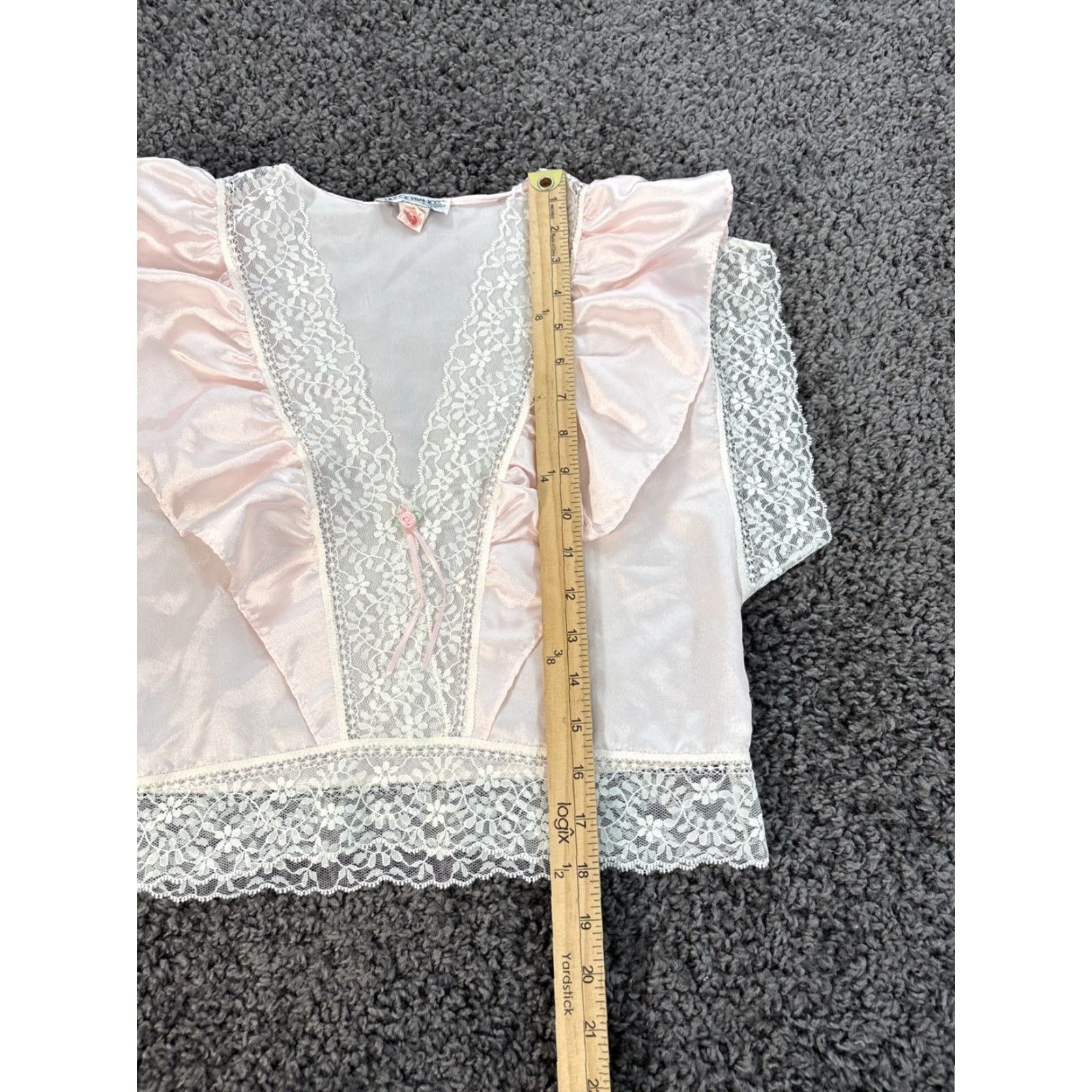 Vintage VINTAGE Lily Of France Top Sleepware Sleeveless Pink Floral Lace 90s lingerie S Women Size S / US 4 / IT 40 - 2 Thumbnail