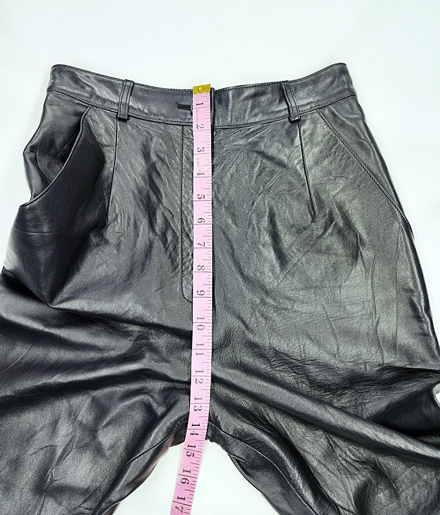 Genuine Leather MONDRIAN full leather black biker pant waist 27 inch Size 27" / US 4 / IT 40 - 12 Thumbnail