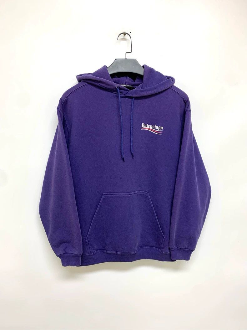 Balenciaga Balenciaga Purple Coke Hoodie Size US S / EU 44-46 / 1 - 1 Thumbnail