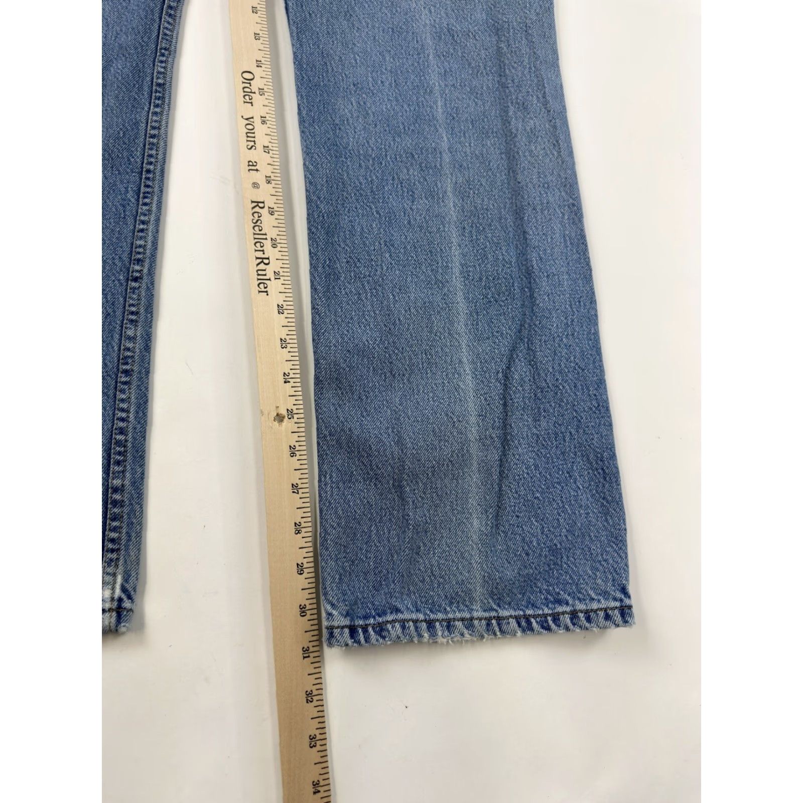 Levi's VINTAGE Levi’s 505 Jeans Mens 32x31 Blue Tagged 36x32 Slim Straight Faded Comfort Men Jeans Size US 32 / EU 48 - 6 Thumbnail
