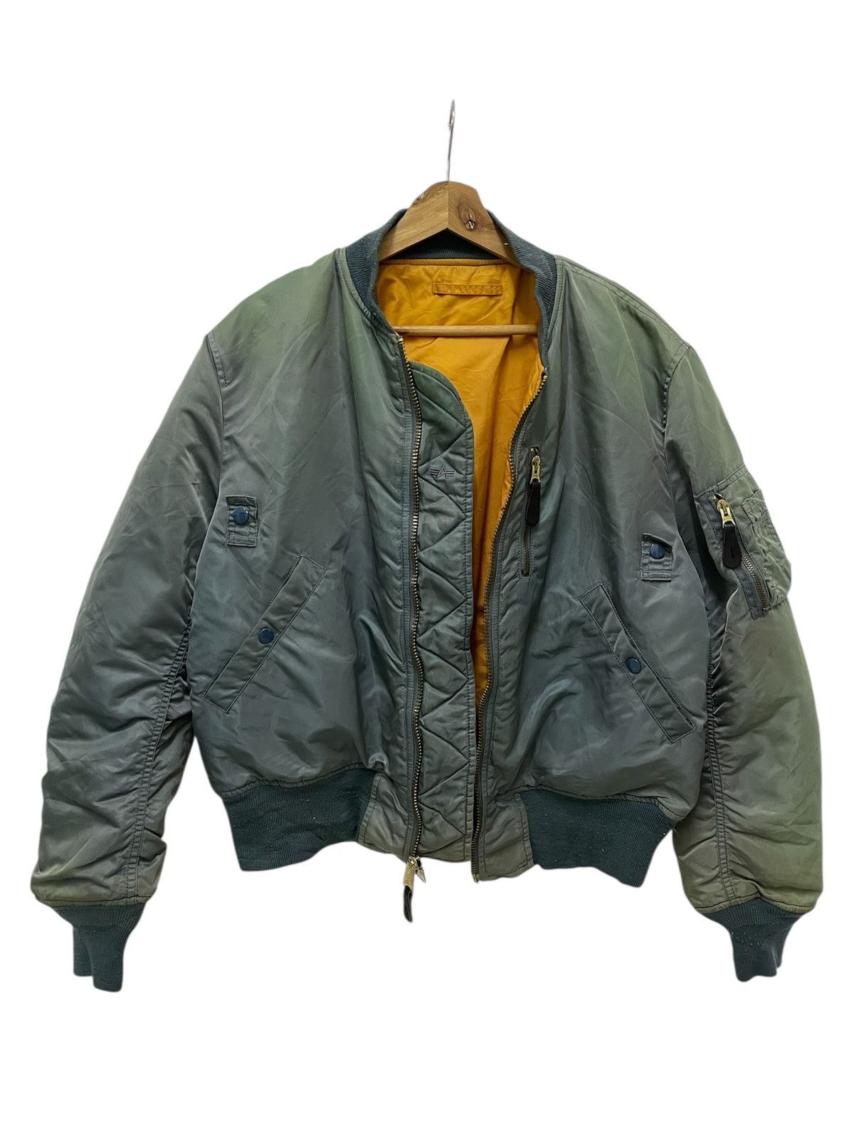 Alpha Industries Alpha Industries Nylon Bomber Jacket Distressed Size US L / EU 52-54 / 3 - 3 Thumbnail