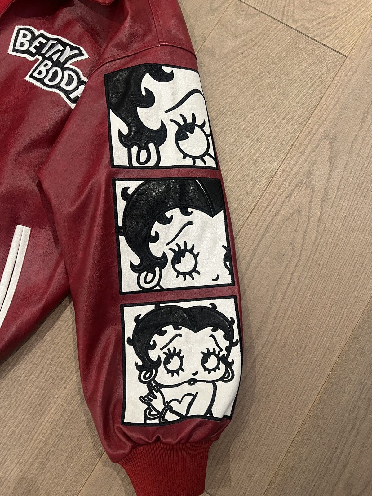 Vintage Betty Boop Multi-Panel Leather Jacket Size US XL / EU 56 / 4 - 3 Thumbnail