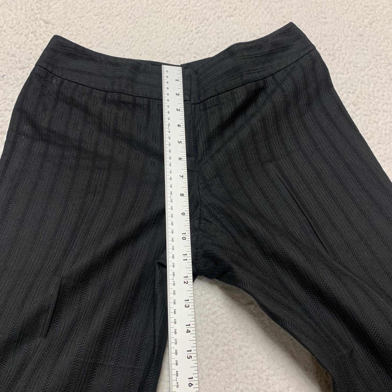 Ann Taylor Ann Taylor Petites Women's 10P Black Striped Cropped Pants Size 32" / US 10 / IT 46 - 10 Thumbnail