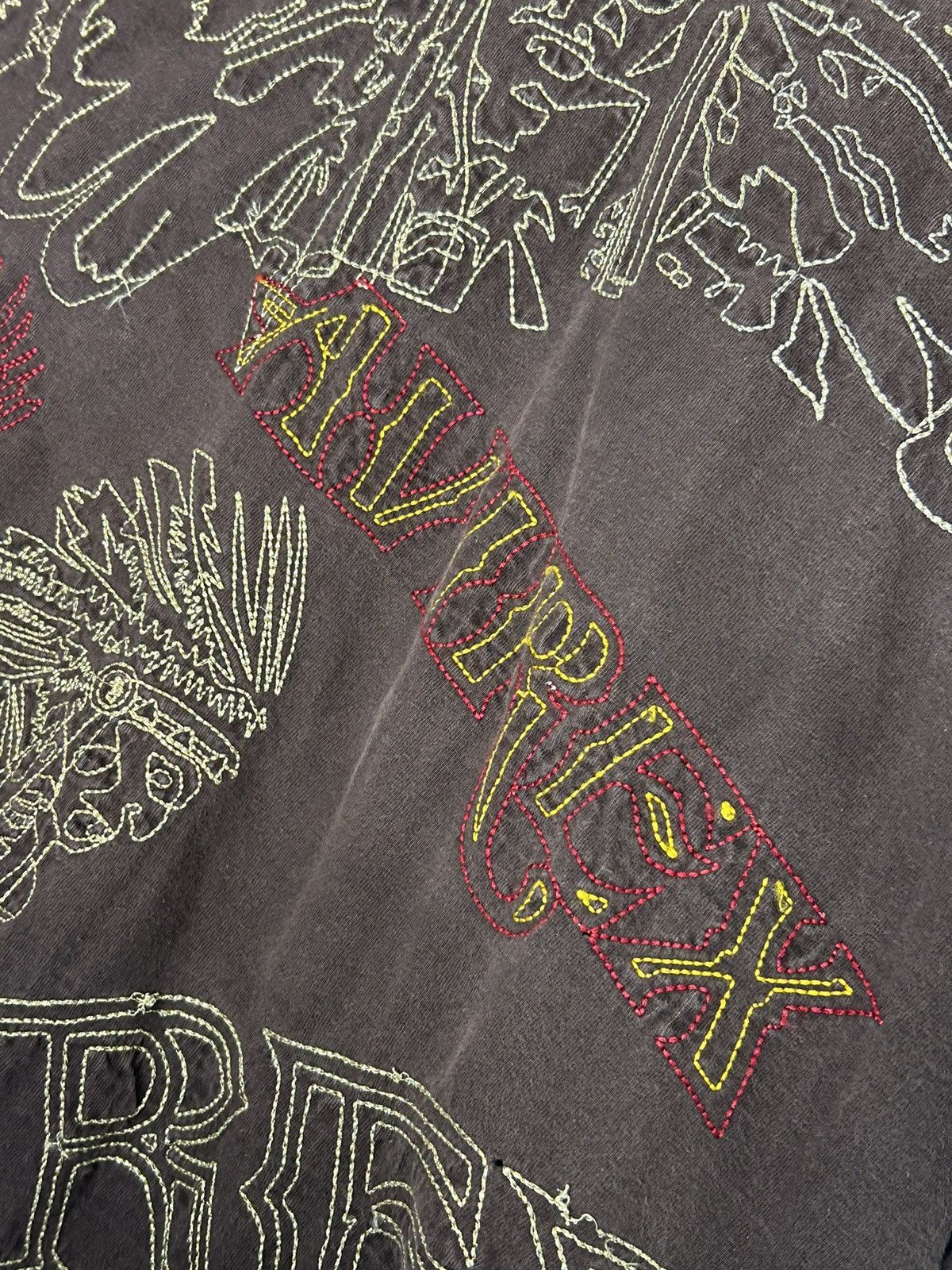 Affliction Avirex Fully Embroidered Heavy Y2K Shirt Size US XXL / EU 58 / 5 - 5 Thumbnail