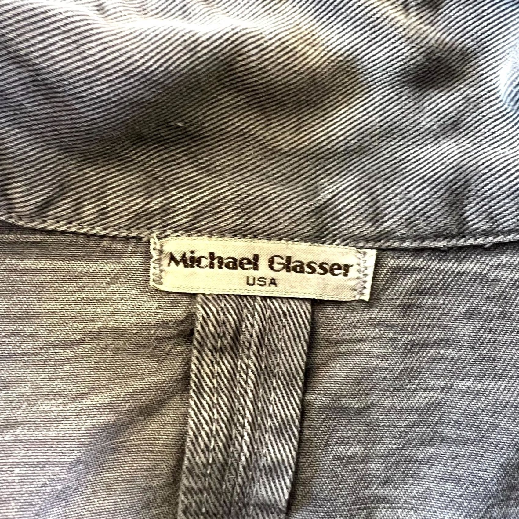Denime VINTAGE Michael Glasser Basic Jacket Women's XL Gray Tencel Denim Preppy USA Size XL / US 12-14 / IT 48-50 - 6 Thumbnail