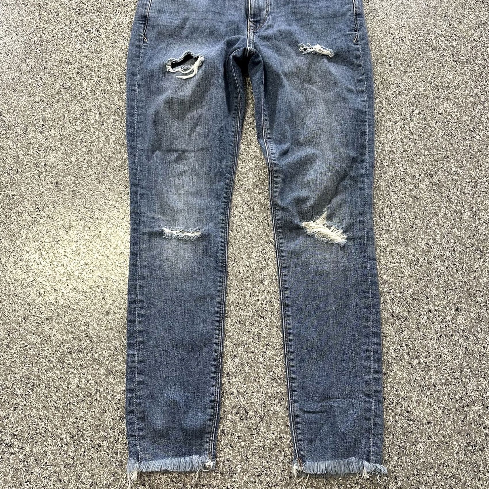 Express Express Jeans Womens 0 26x26 Mid Rise Cropped Jeggings Raw Hem Stretch Denim Jeans Shirt? Size 26" / US 2 / IT 38 - 3 Thumbnail