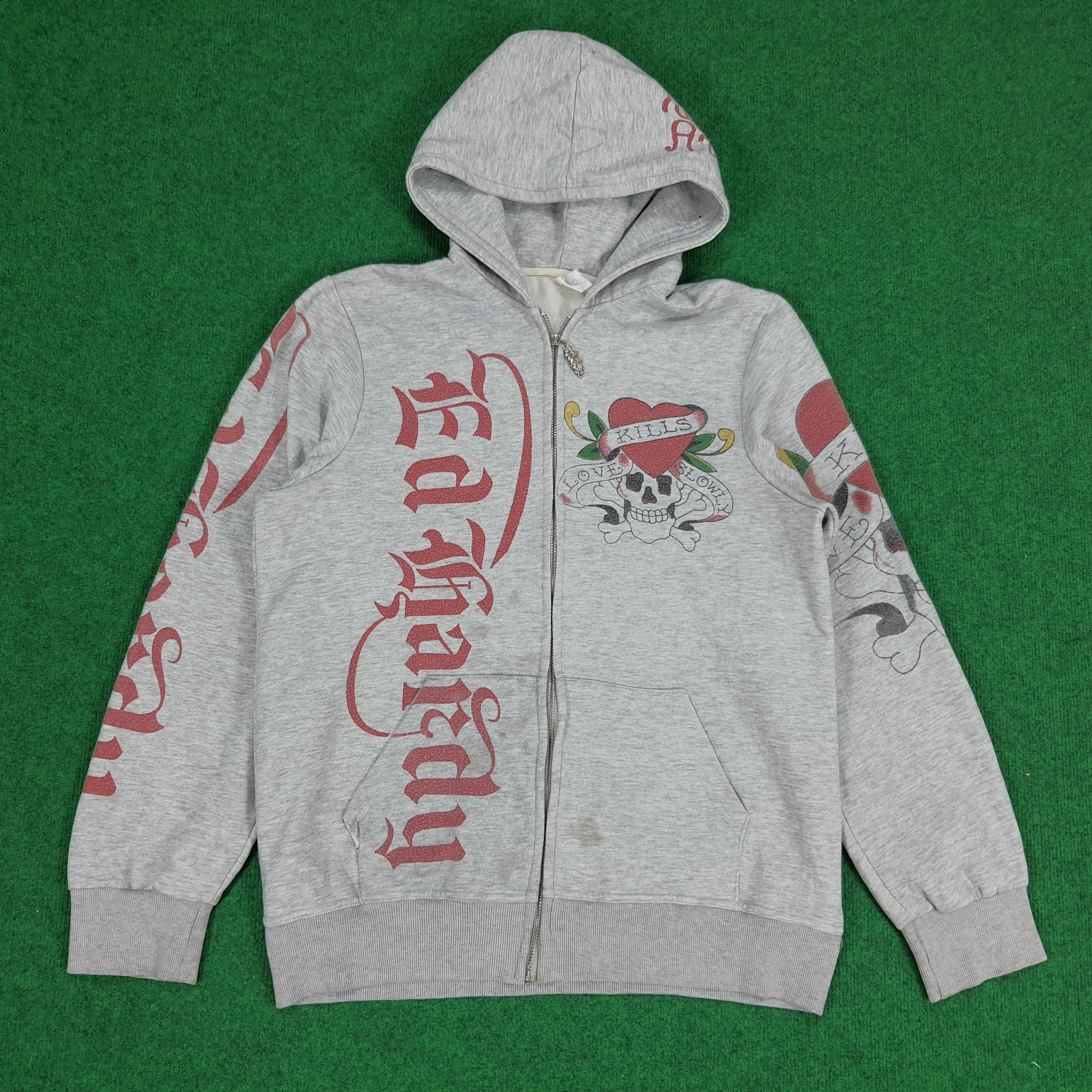 Christian Audigier × Ed Hardy × Vintage Vintage Christian Audigier Ed Hardy Designer Hoodies Size US M / EU 48-50 / 2 - 4 Thumbnail