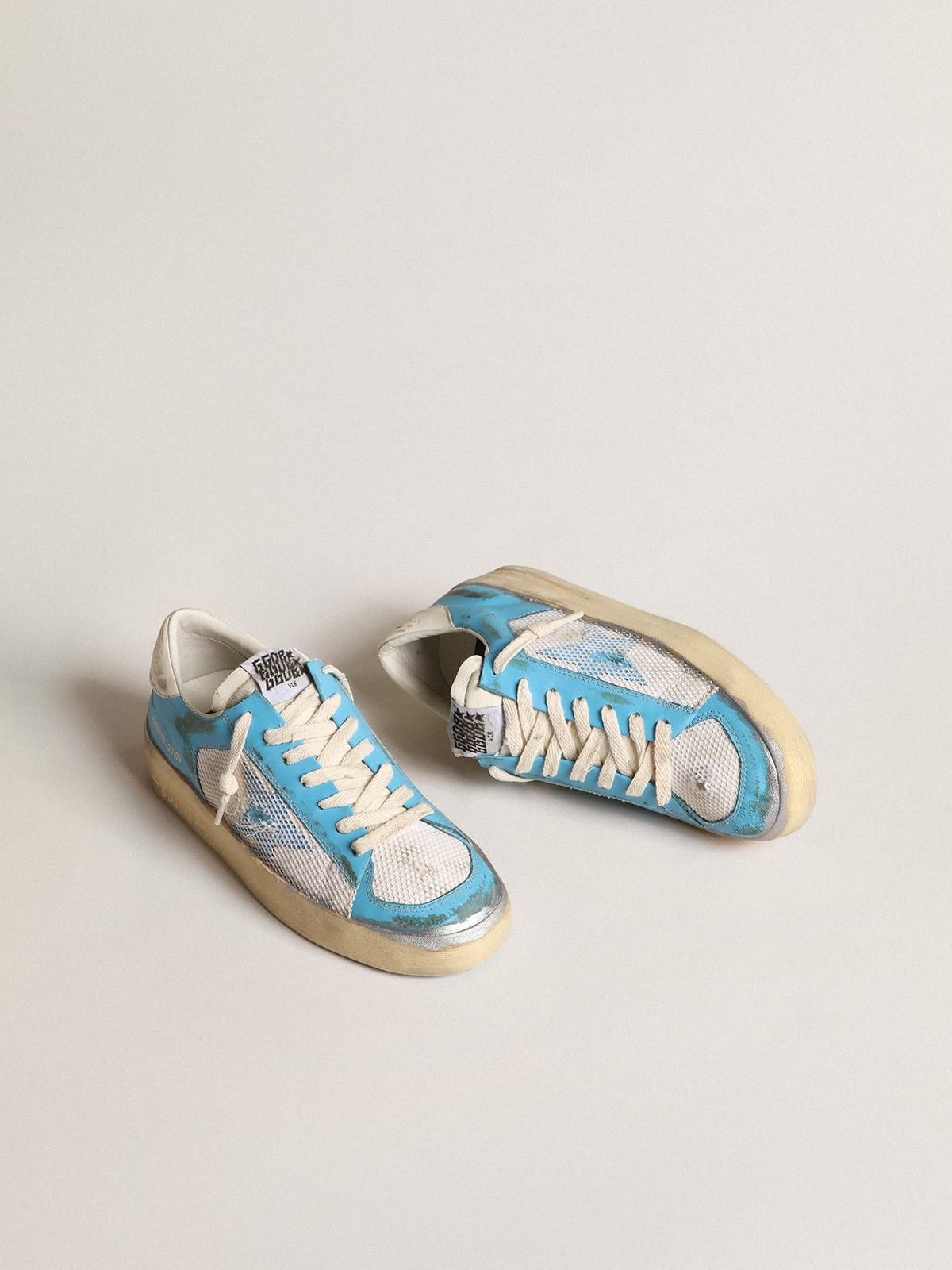 Golden Goose o1w1db10425 Stardan Lab Low-Top Sneakers in White/Blue Size US 11 / IT 41 - 2 Thumbnail