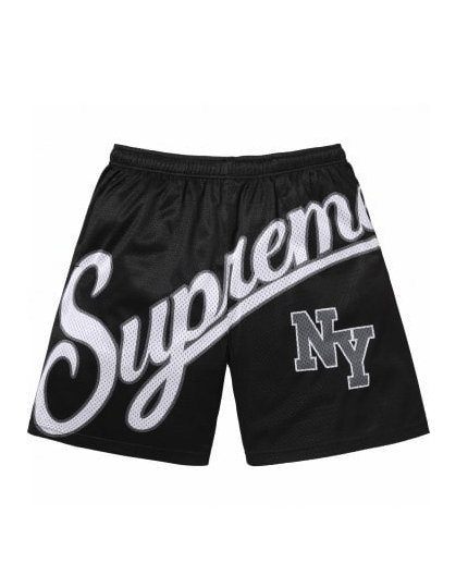 Supreme Supreme Big Script Mesh Shorts Black XXL 2XL | Grailed
