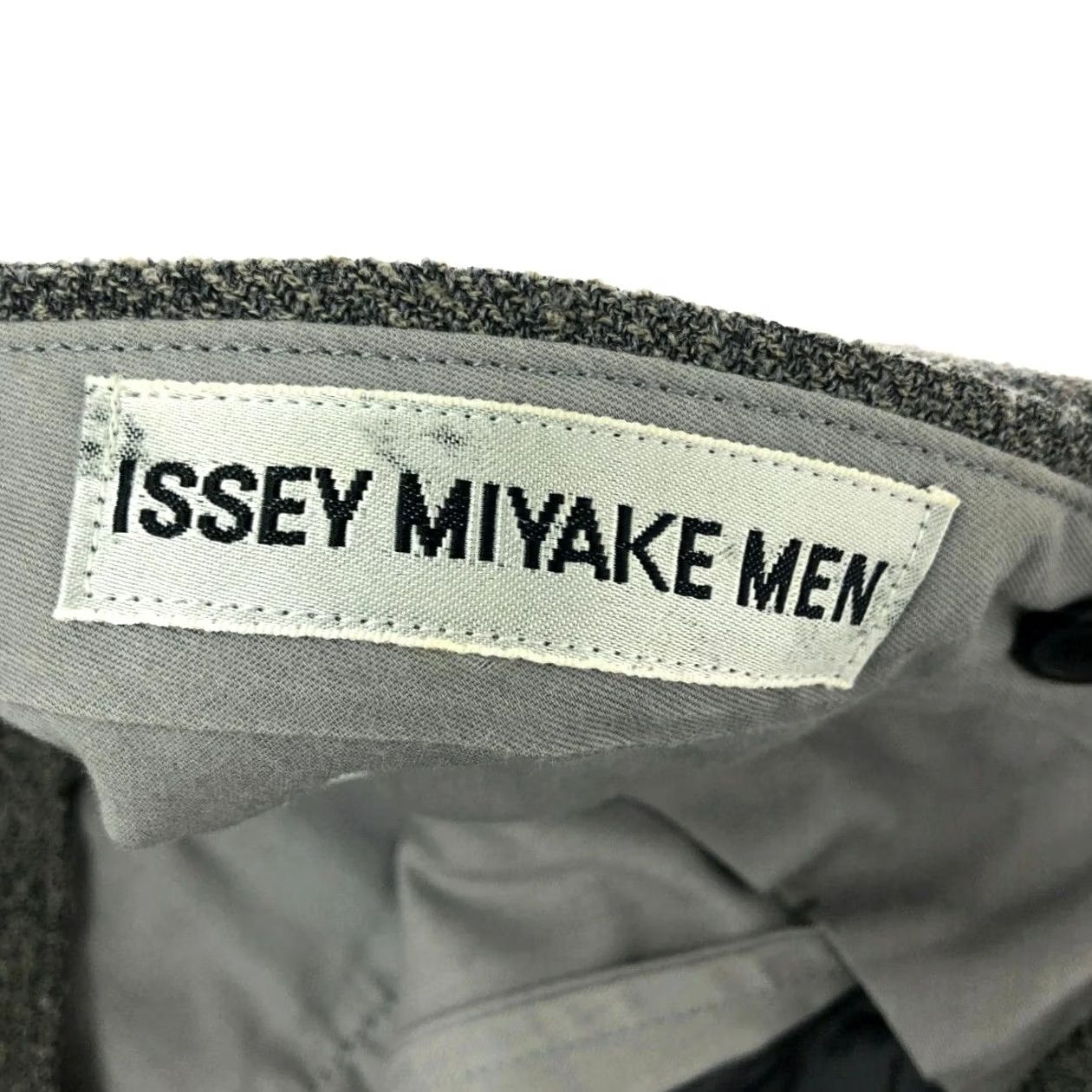 Issey Miyake ISSEY MIYAKE MEN 2tuck Wide Pants Gray M Tweed Vintage Wool Nylon (Pants) Mens Size US 31 - 4 Thumbnail