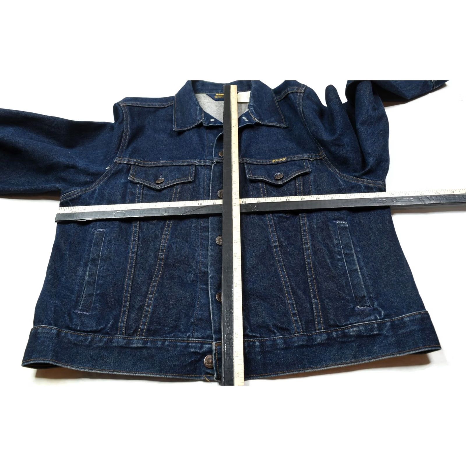 Wrangler Vintage Wrangler Jacket Mens 46 Blue Denim Trucker Button-Front 14oz USA Size US S / EU 44-46 / 1 - 7 Thumbnail