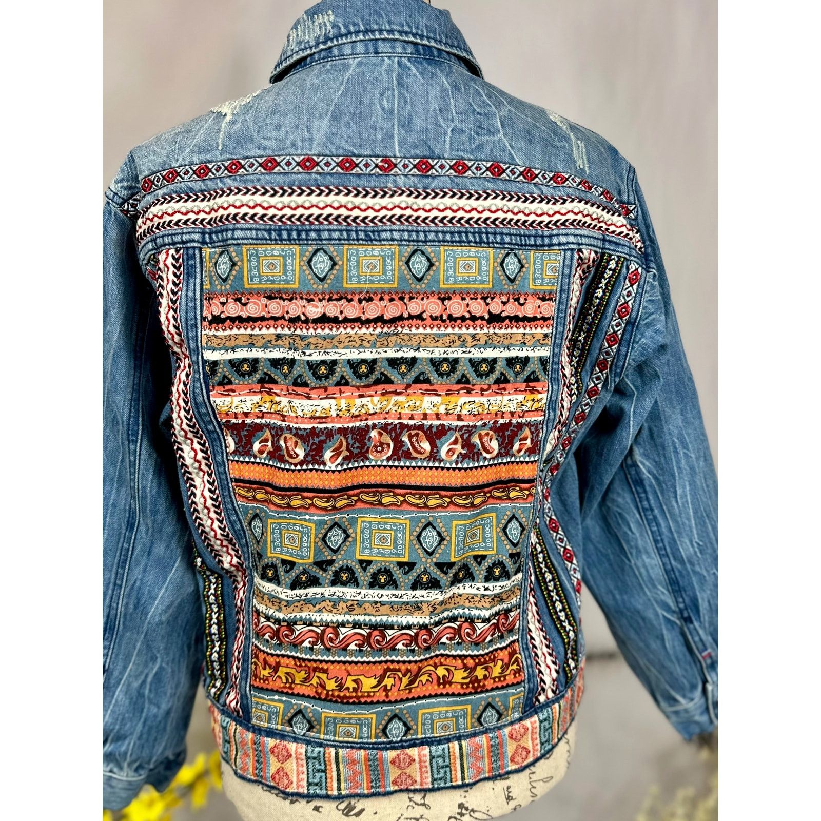 Other Etienne Marcel Julia Denim Jacket Embroidered Sequin Blue XS Size XS / US 0-2 / IT 36-38 - 13 Thumbnail