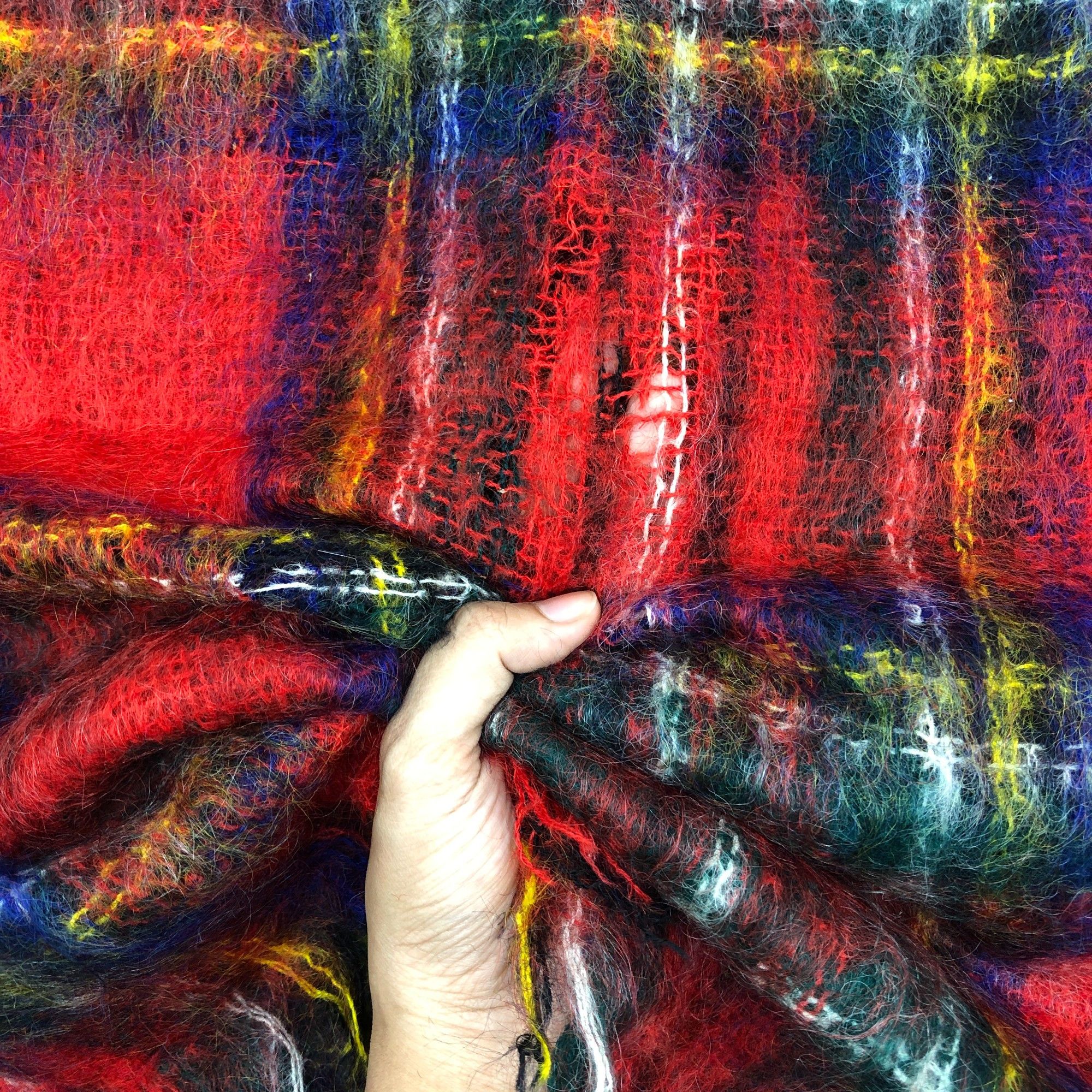 Japanese Brand Vintage Royal Scot Scarf Muffler Wool Mohair Plaid Scarves Size ONE SIZE - 9 Thumbnail