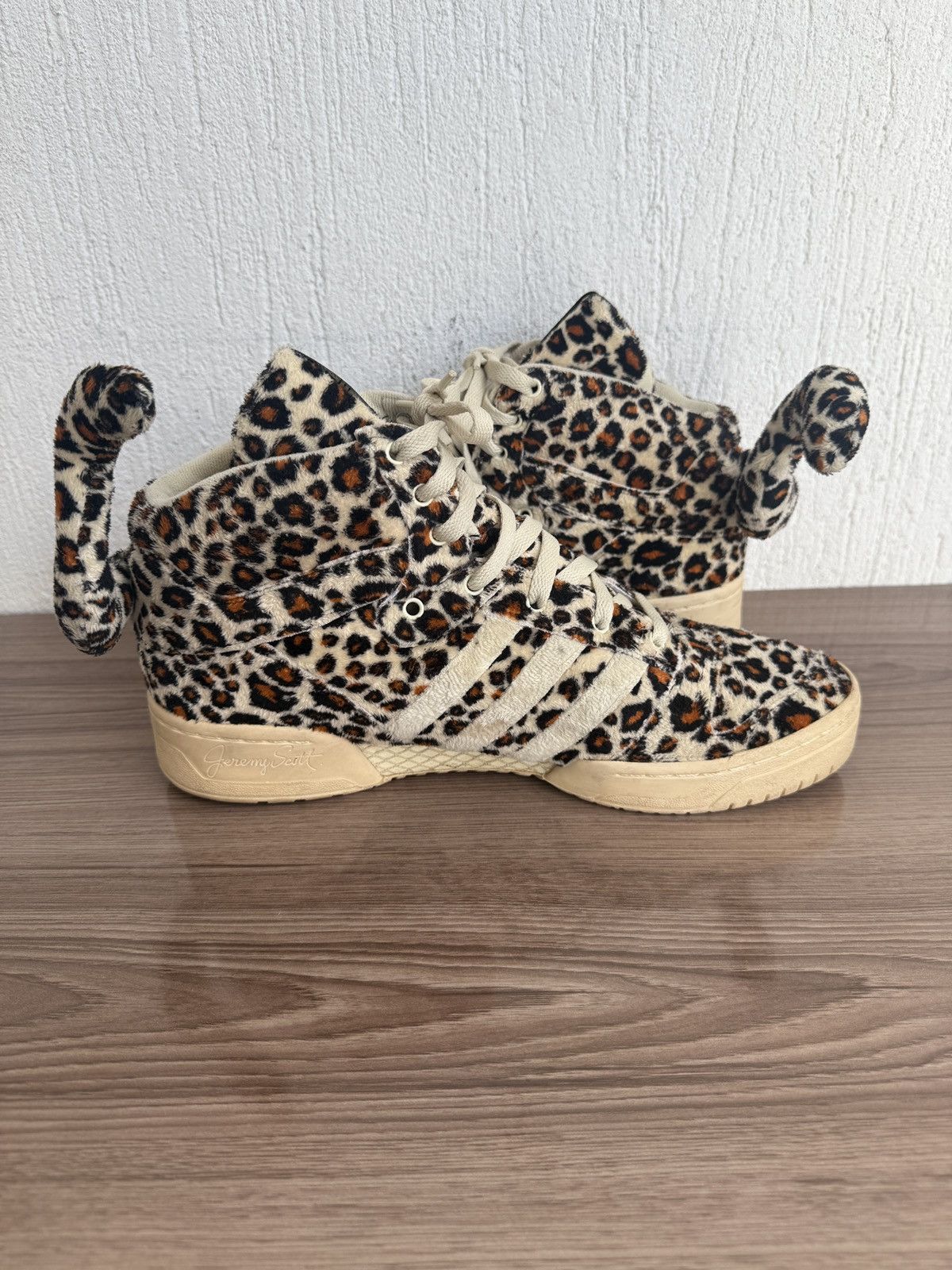 Adidas × Jeremy Scott Leopard sandstorm sneaker Size US 11 / EU 44 - 17 Thumbnail