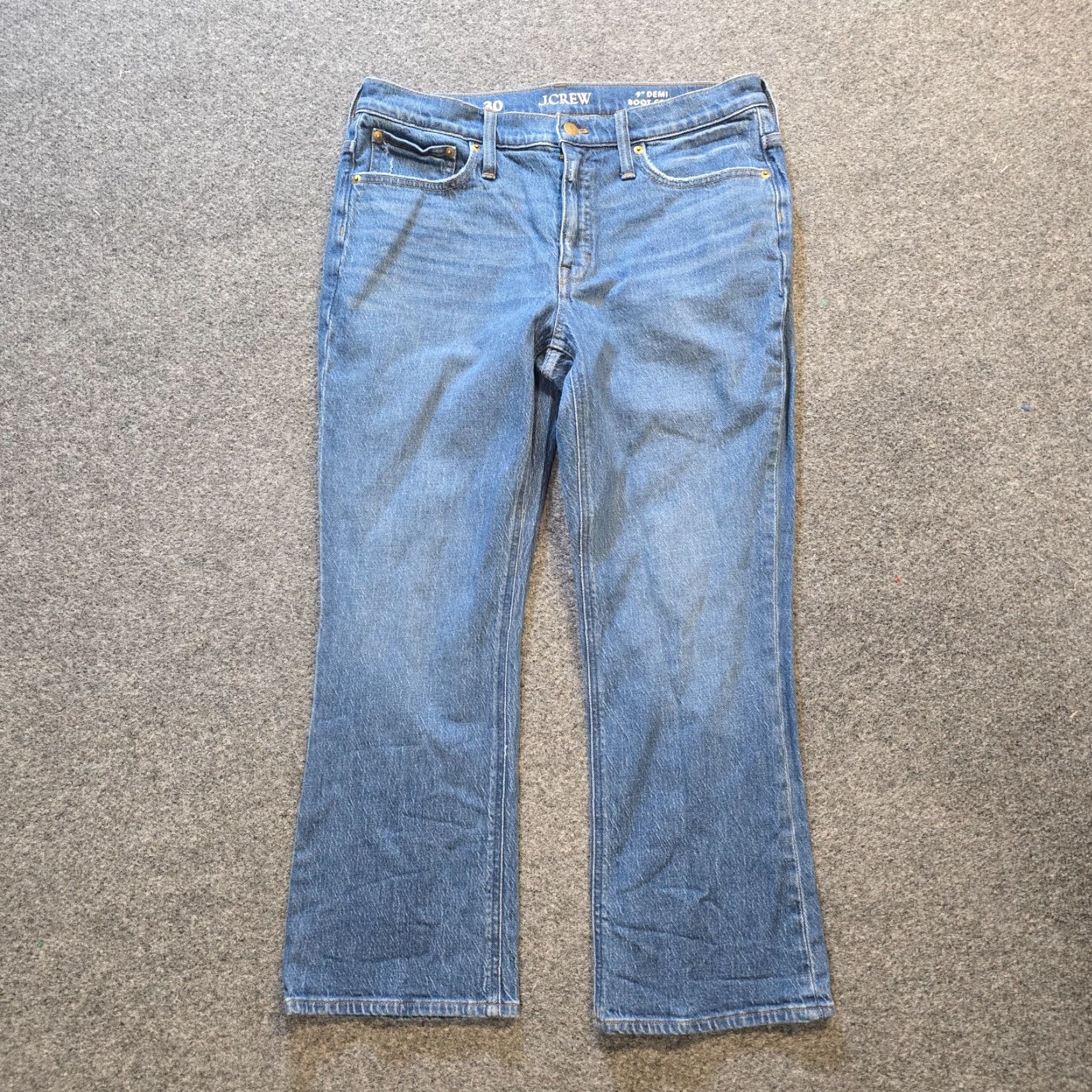 J.Crew J.CREW Jeans Womens 30 Blue 9 Inch Denim Boot Crop Medium Wash Capsule Casual Shirt/Jeans? Size 30" / US 8 / IT 44 - 2 Thumbnail