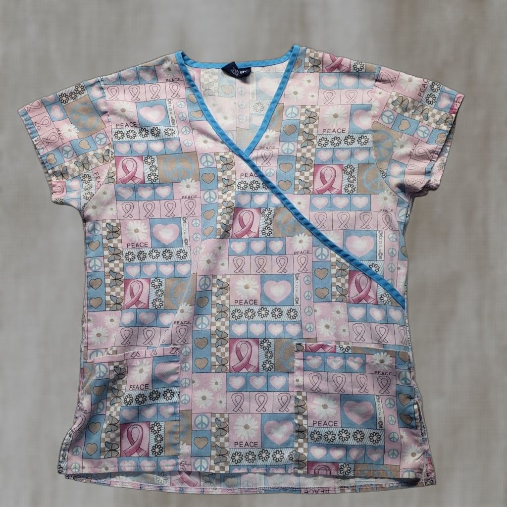 Pinko Nurse Shirt Pink Peace Breast Cancer Awareness Women Adult M Medium Shirt Womens Size M / US 6-8 / IT 42-44 - 1 Thumbnail