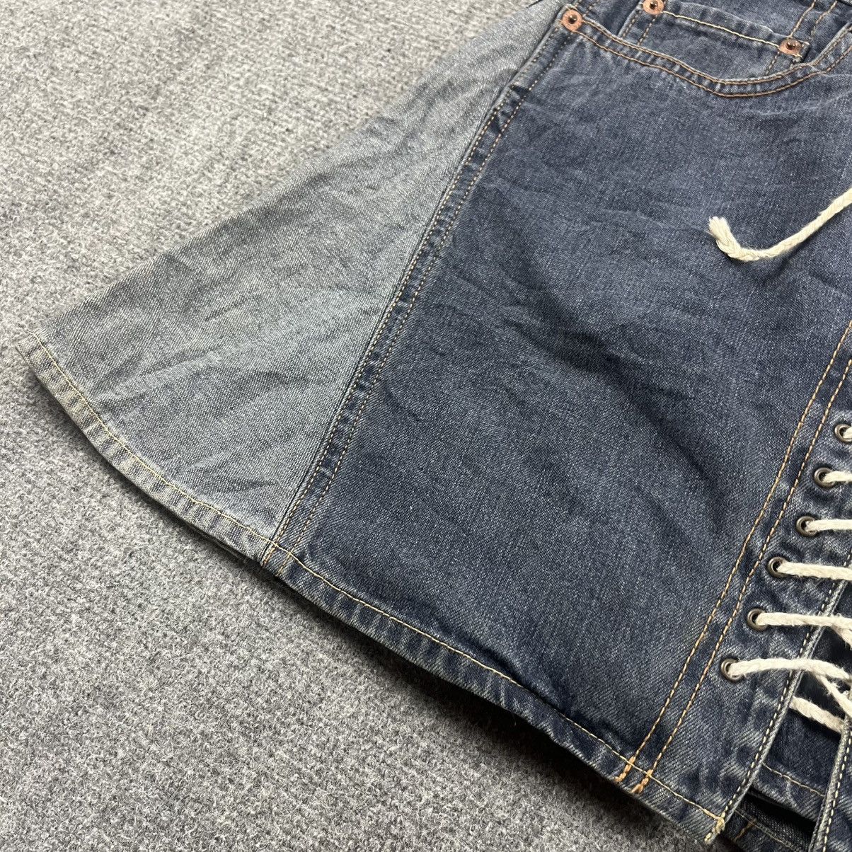 Hysteric Glamour × If Six Was Nine × Le Grande Bleu (L.G.B.) 1990s Hysteric Glamour - Multilace Skirt Denim Size 26" / US 2 / IT 38 - 4 Thumbnail