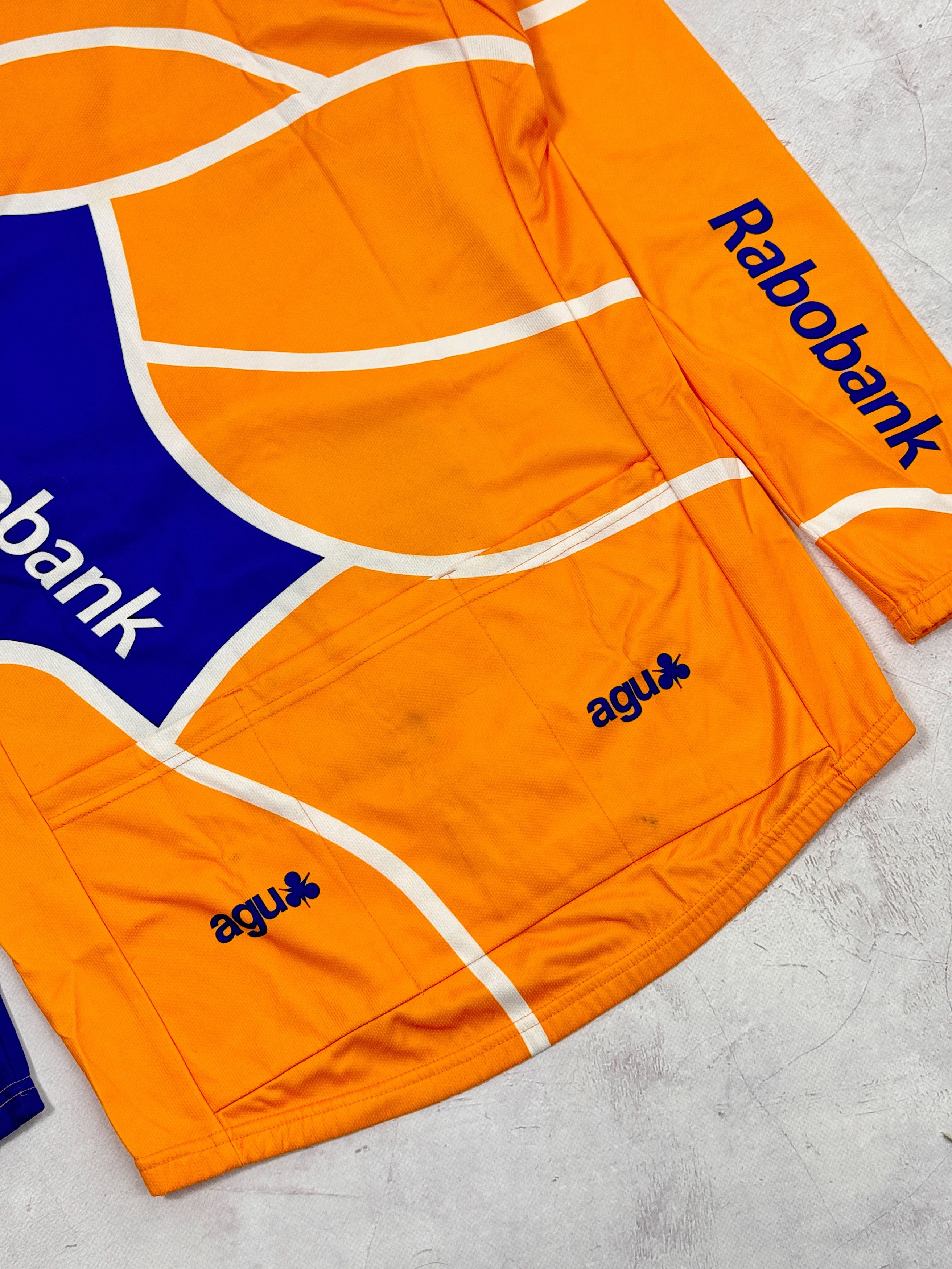 Vintage Agu Rabobank Warm Cycling Jersey Uci Pro Tour LS Size US M / EU 48-50 / 2 - 12 Thumbnail
