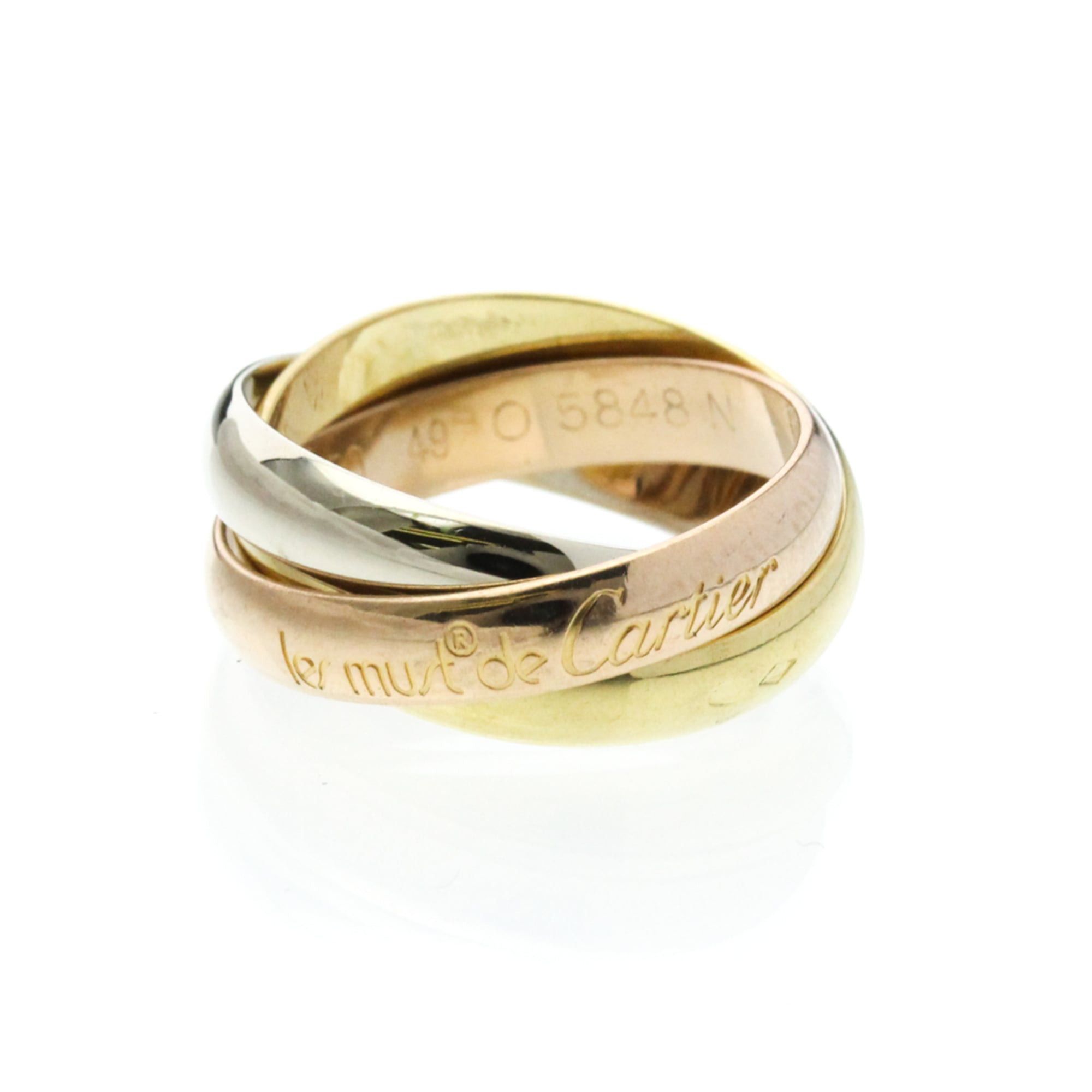 Cartier Cartier Trinity Yellow Gold (18K),Pink Gold (18K),White Gold (18K) Fashion No Stone Band Ring Gold Size ONE SIZE - 1 Thumbnail