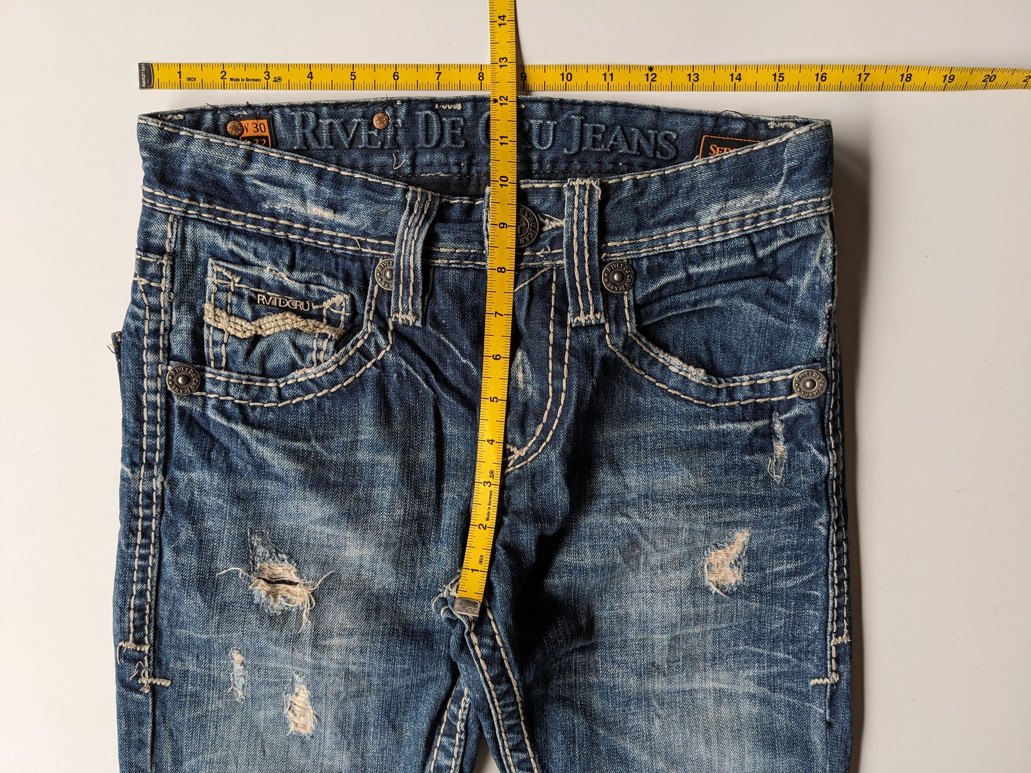 If Six Was Nine × Japanese Brand × Tornado Mart Rivet de Cru distressed ripped jeans Size US 32 / EU 48 - 9 Thumbnail