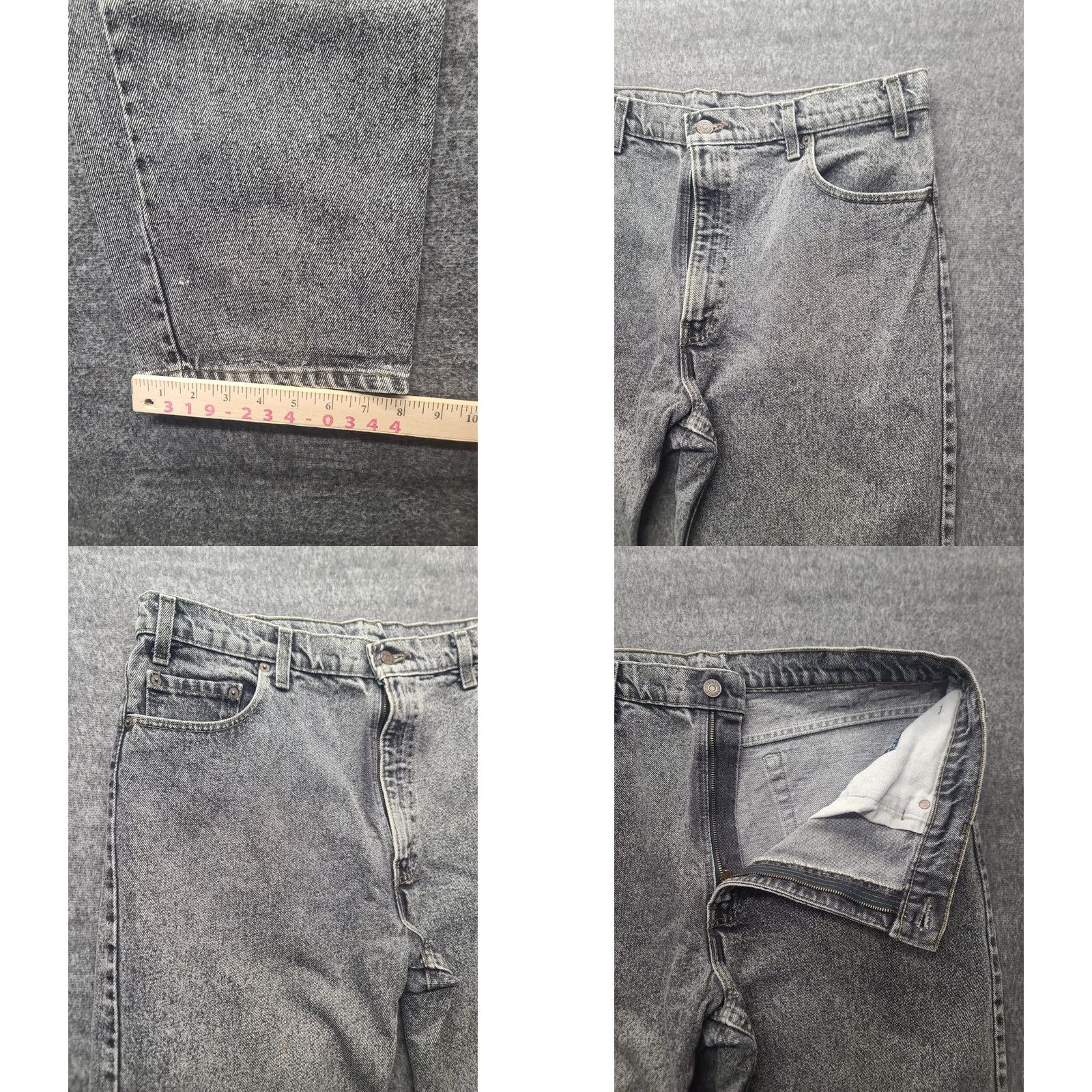 Levi's VINTAGE Levi's 540 Jeans Mens 38x30 Regular Fit Straight Leg Acid Wash USA Black Jeans Men Regular 540 Levi's 540 USA Black 90s Style Size US 38 / EU 54 - 8 Thumbnail