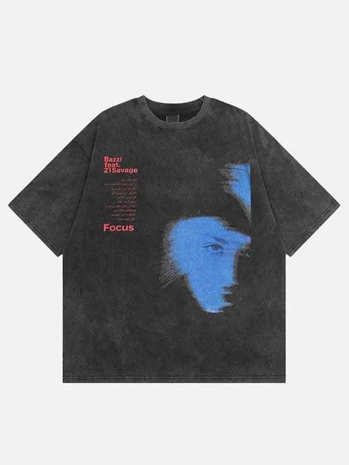 VIBE Oversize hip-hop vintage print T-shirt Harajuku style Y2k Size US L / EU 52-54 / 3 - 1 Thumbnail