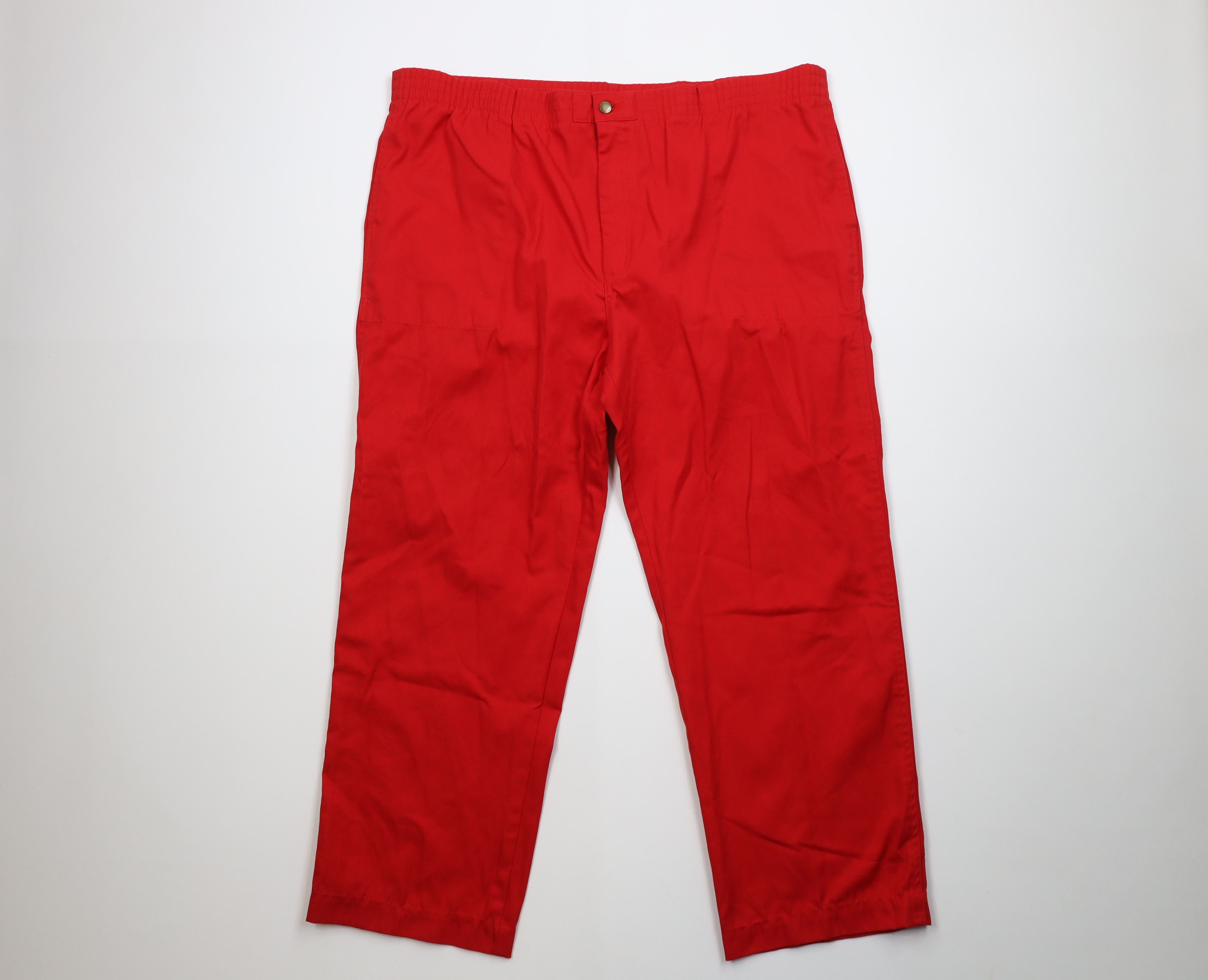 Woolrich Woolen Mills Vintage 90s Woolrich Wide Leg Utility Pants Trousers Red Size US 38 / EU 54 - 1 Thumbnail