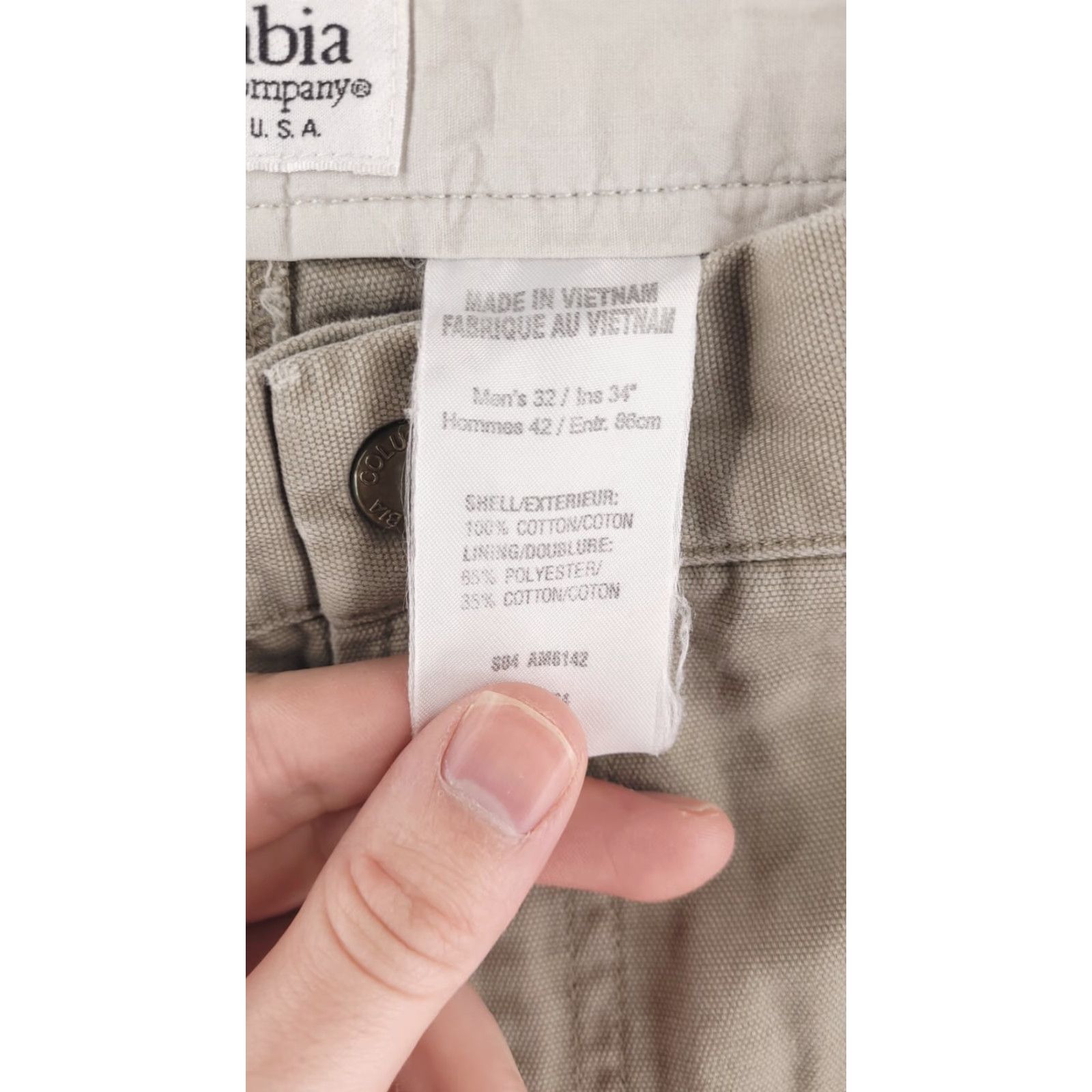 Vintage L.L. Bean Pants Mens 32x32 Canvas Brown Straight Chino Regular Size 32 Beige Outdoor Hiking Work Trail Size US 32 / EU 48 - 5 Thumbnail