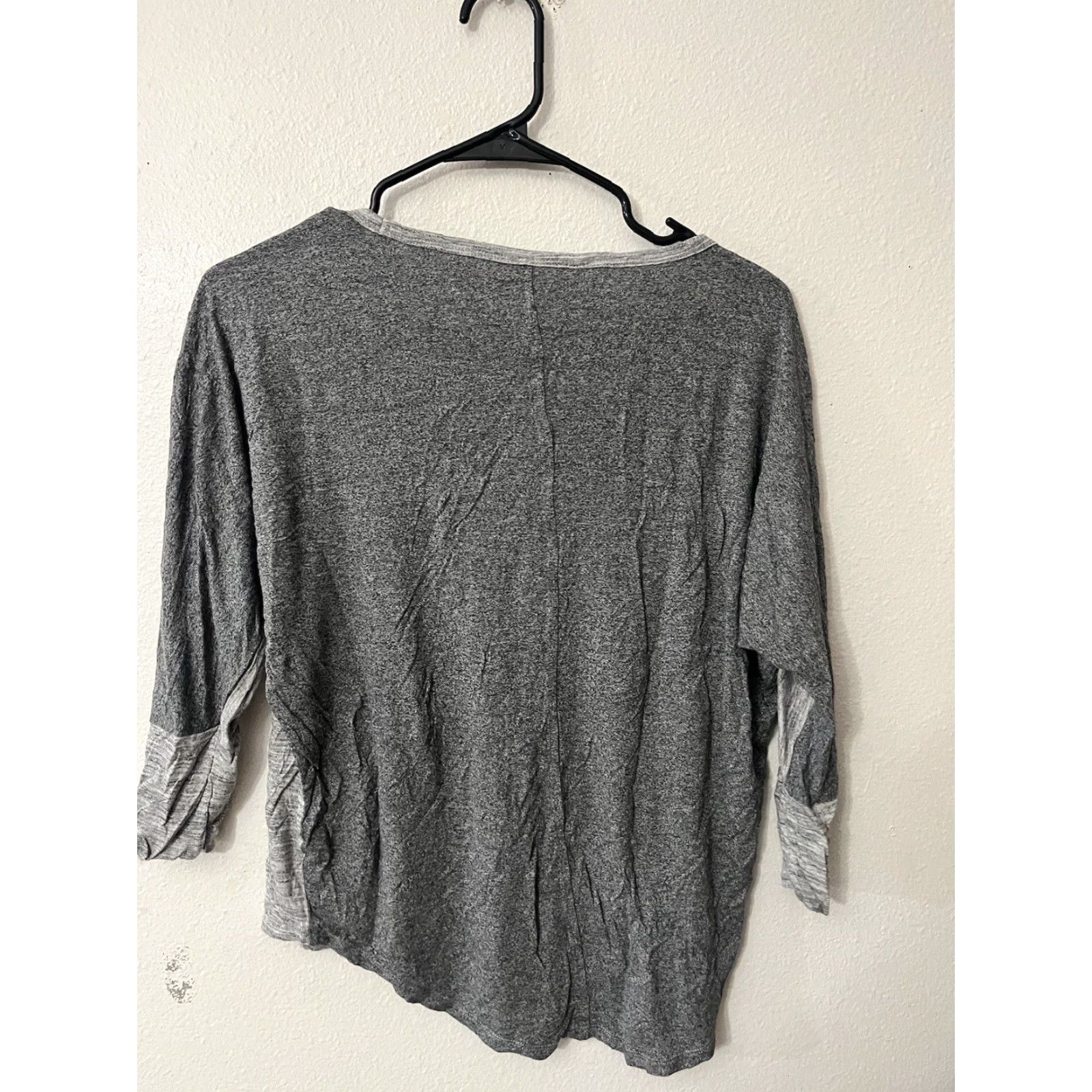 Vintage VINTAGE Ann Taylor Loft Striped Tunic Shirt 3/4 Sleeve Boat Neck Medium Heather Gray 100% Cotton Womens Nautical Size M / US 6-8 / IT 42-44 - 3 Thumbnail