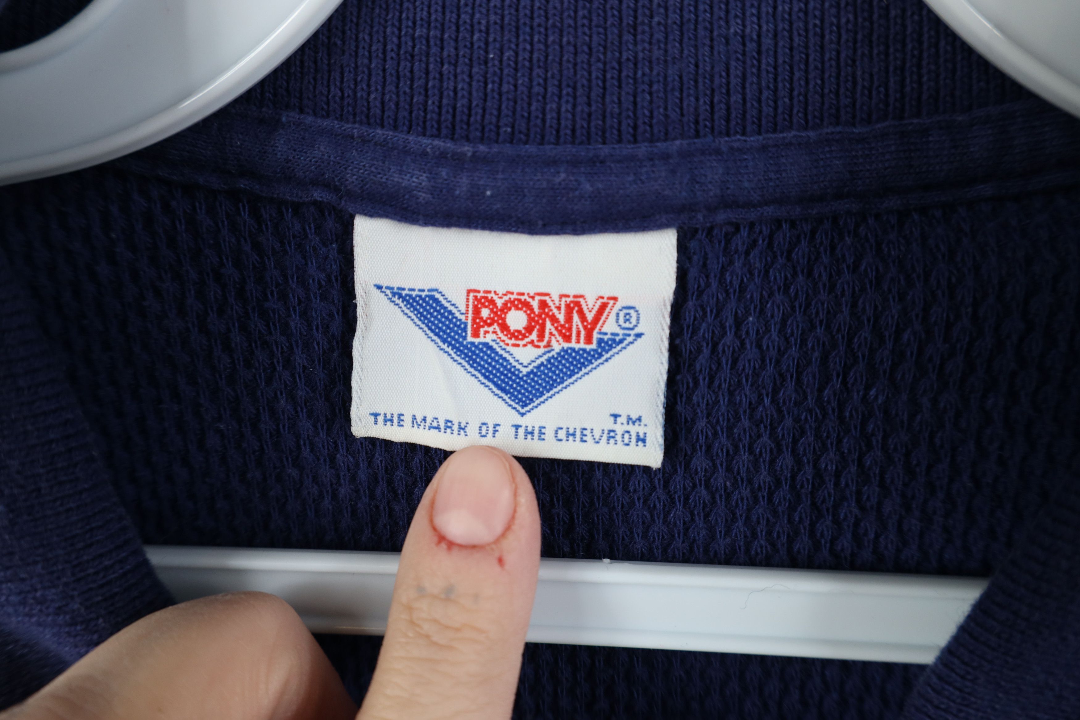 Vintage Vintage 80s Pony Football Thermal Knit Golf Polo Shirt USA Size US M / EU 48-50 / 2 - 7 Thumbnail