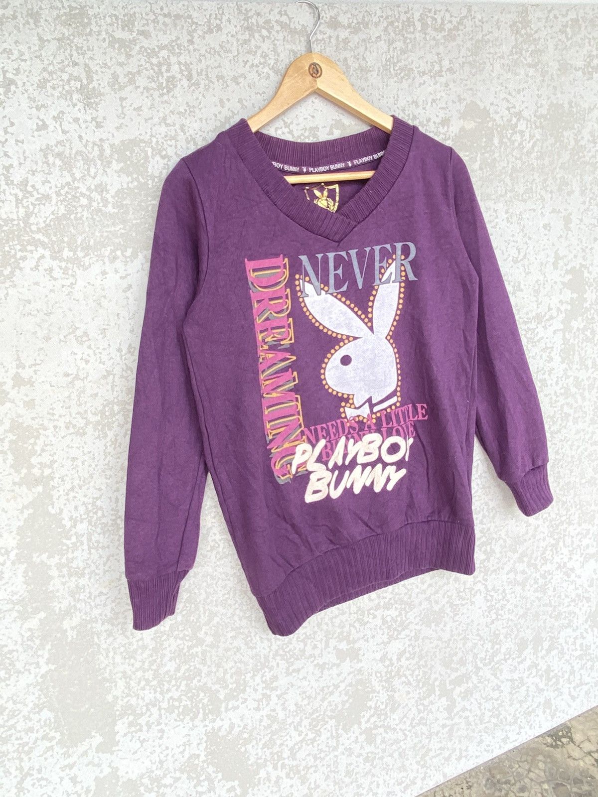 Other Vintage Playboy Bunny Big Logo Printed Sweatshirt Purple Size M / US 6-8 / IT 42-44 - 3 Thumbnail