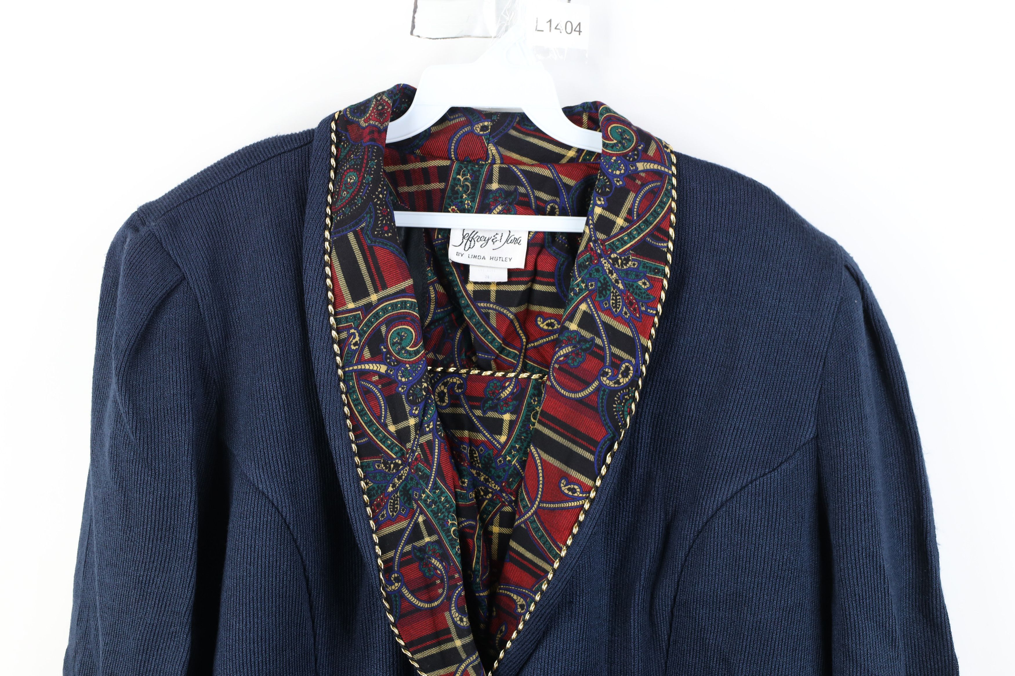Vintage Vintage 90s Streetwear Paisley Sweater Blazer Suit Jacket Size 3XL / US 20-22 - 2 Thumbnail