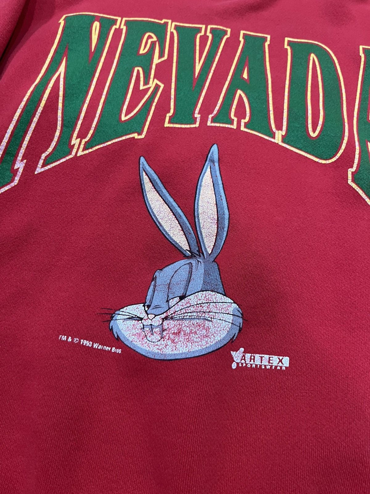 Vintage × Warner Bros 1993 Vintage Bugs Bunny Looney Tunes Crewneck Sweater Red L Size US L / EU 52-54 / 3 - 2 Thumbnail