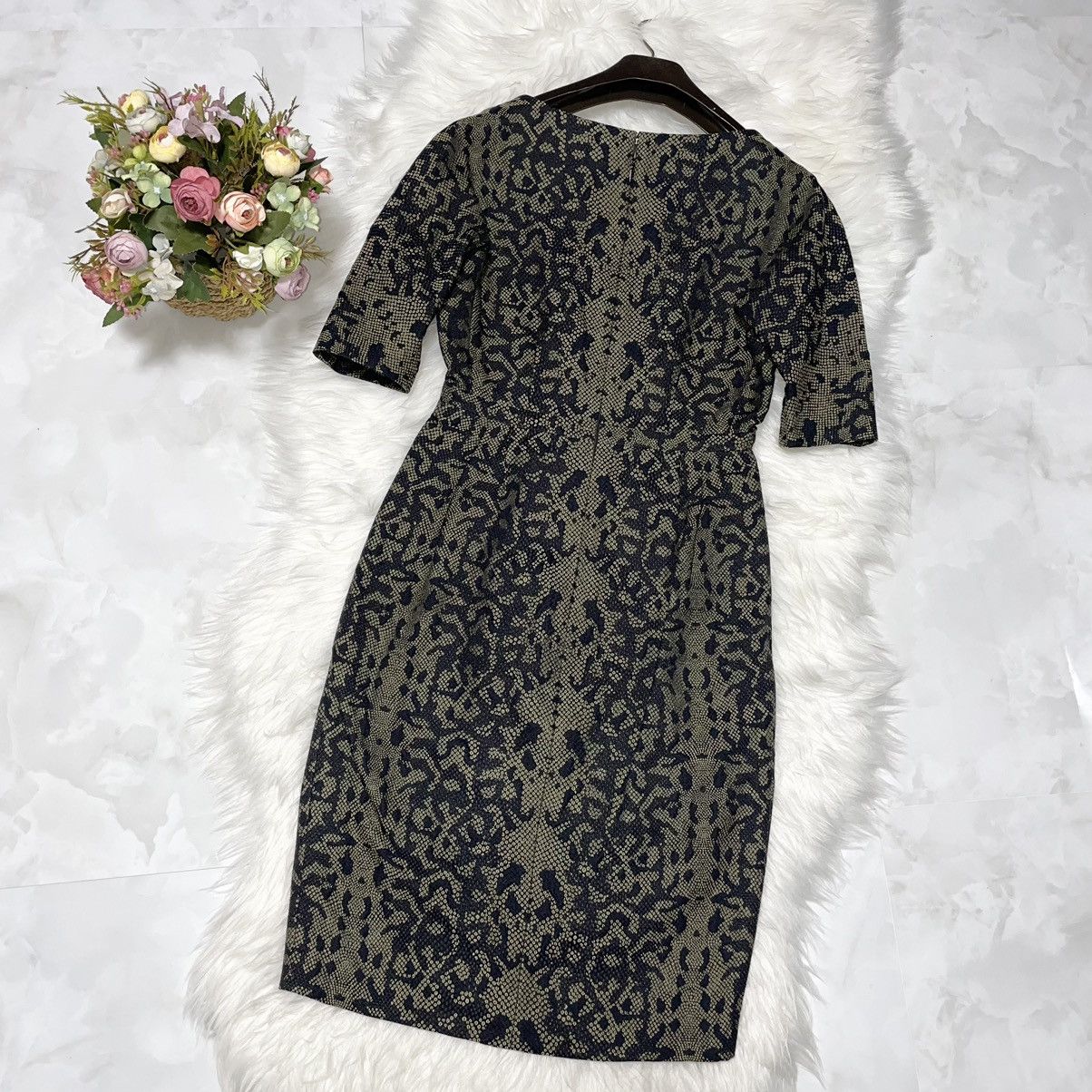 Gucci Gucci python pattern art design 5/8 sleeve dress 38 GUCCI Size XS / US 0-2 / IT 36-38 - 5 Thumbnail