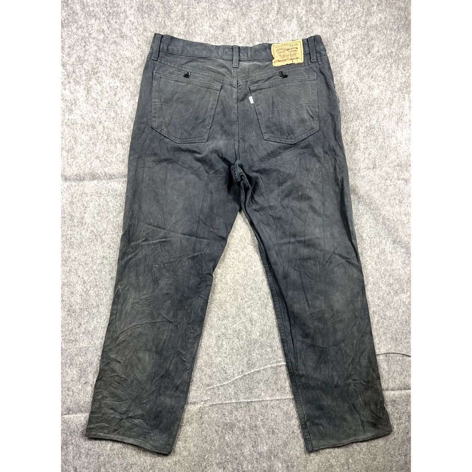 Levi's VINTAGE Levi's 551 Jeans Men Regular 38x34 Corduroy Black/Blue 90s Straight Pants Size US 38 / EU 54 - 2 Thumbnail