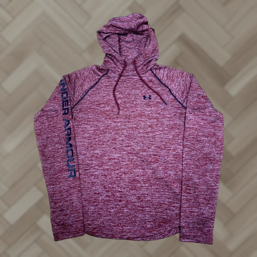 Under Armour Under armour Hoodie Mens M Pullover Red Lightweight Heather Logo Outdoor Sports Star Performance Cross Training Running Gym & Training Size US M / EU 48-50 / 2 - 1 Thumbnail