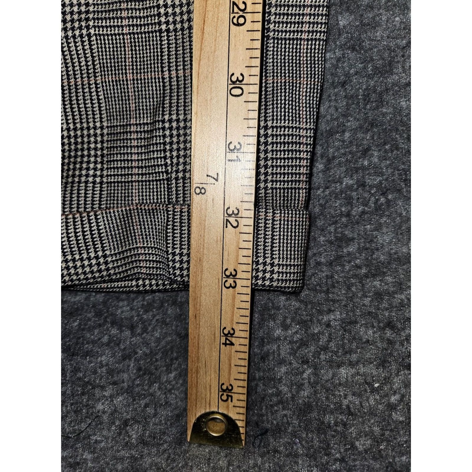 Polo Ralph Lauren VINTAGE Polo Ralph Lauren Dress Pants Mens 34x33 Plaid Pleated Cuffed USA Grey Plaid 90s Mens Size US S / EU 44-46 / 1 - 7 Thumbnail