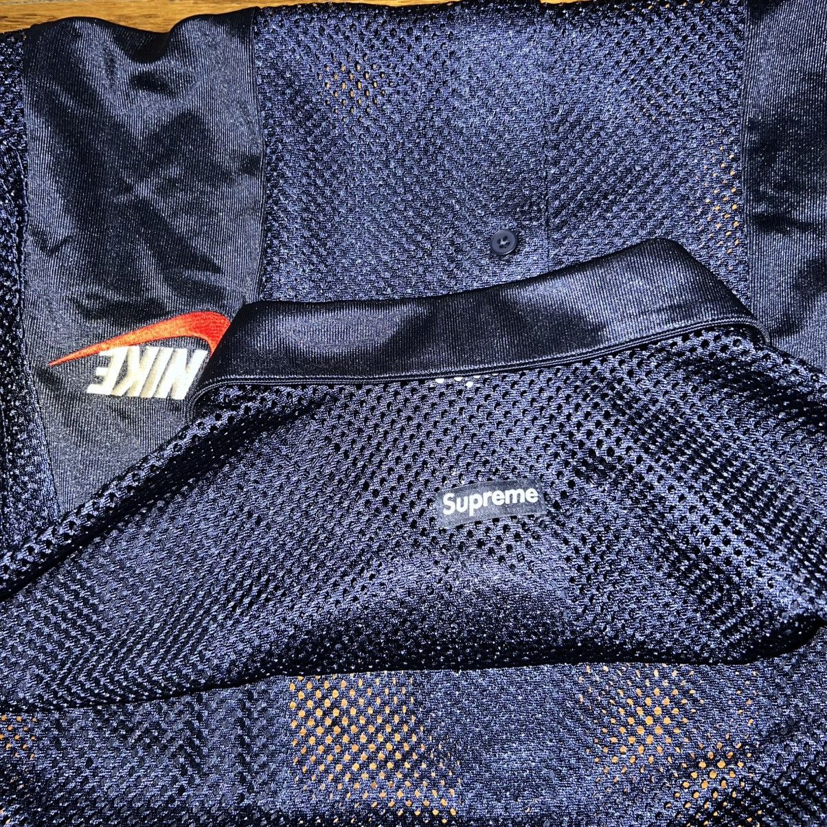 Nike × Supreme Supreme Nike Mesh S/S Shirt Navy Size: Extra Large Size US XL / EU 56 / 4 - 4 Thumbnail
