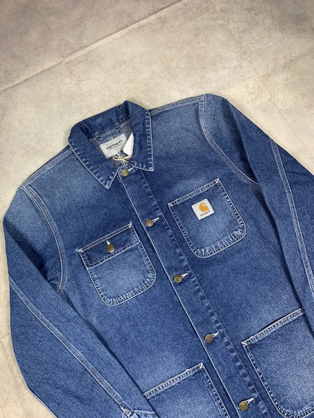 Carhartt Carhartt Michigan Chore Coat og blue true stones denim hype Size US M / EU 48-50 / 2 - 2 Thumbnail